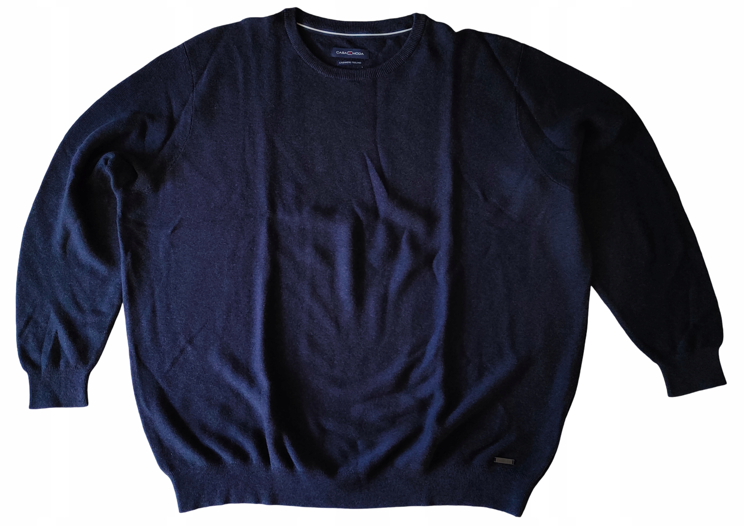 Casamoda Velké Rozměry Svetr O-neck S Kašmírem, Modrý, 6XL, 150 cm