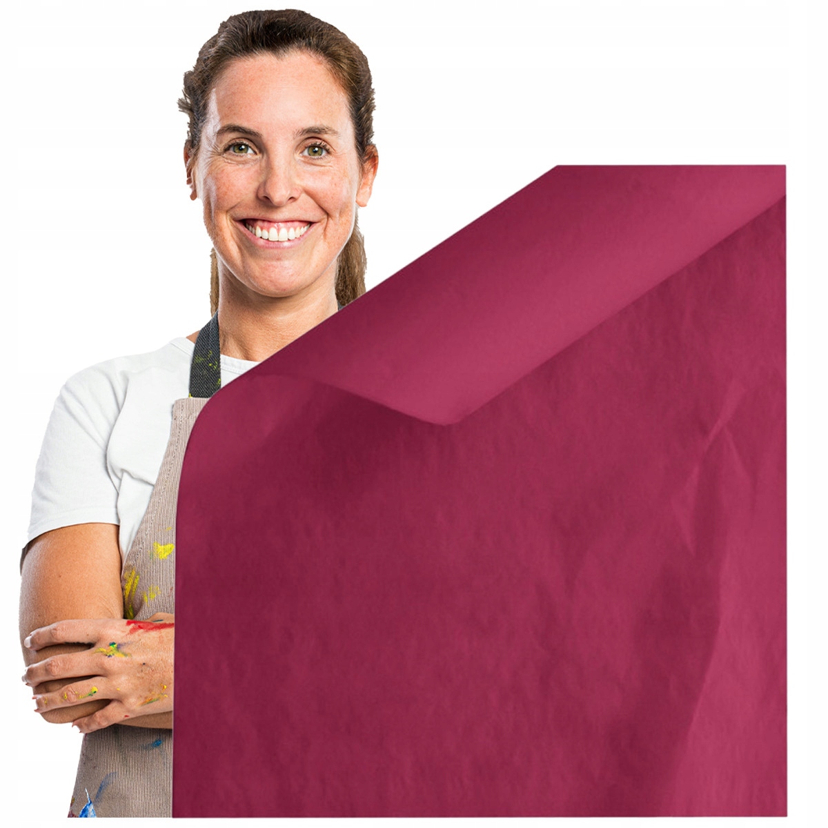 BIBUŁA GŁADKA KOLOROWA DLA DZIECI SZKOLNA BORDOWA Marka Best Total