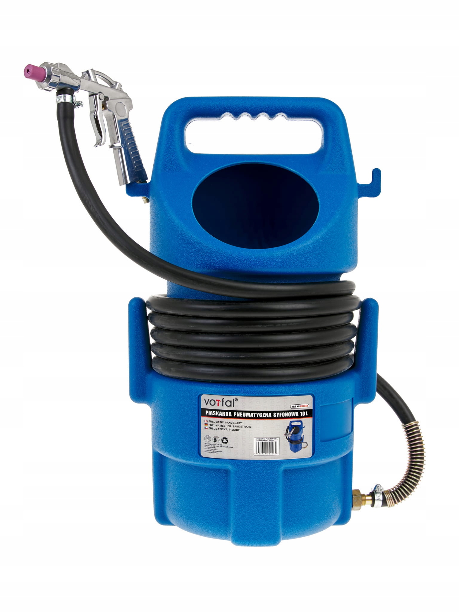 PIASKARKA SYFONOWA 10L 4 DYSZE DO PIASKOWANIA EAN 5907737327262