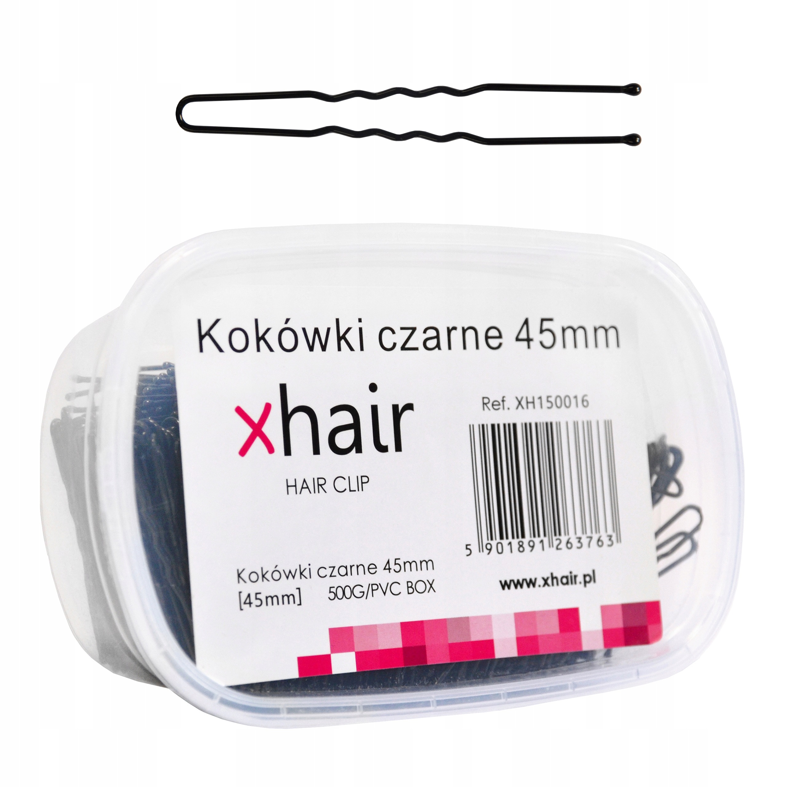 Vlásenky do vlasů profilované černé 45 mm 500g
