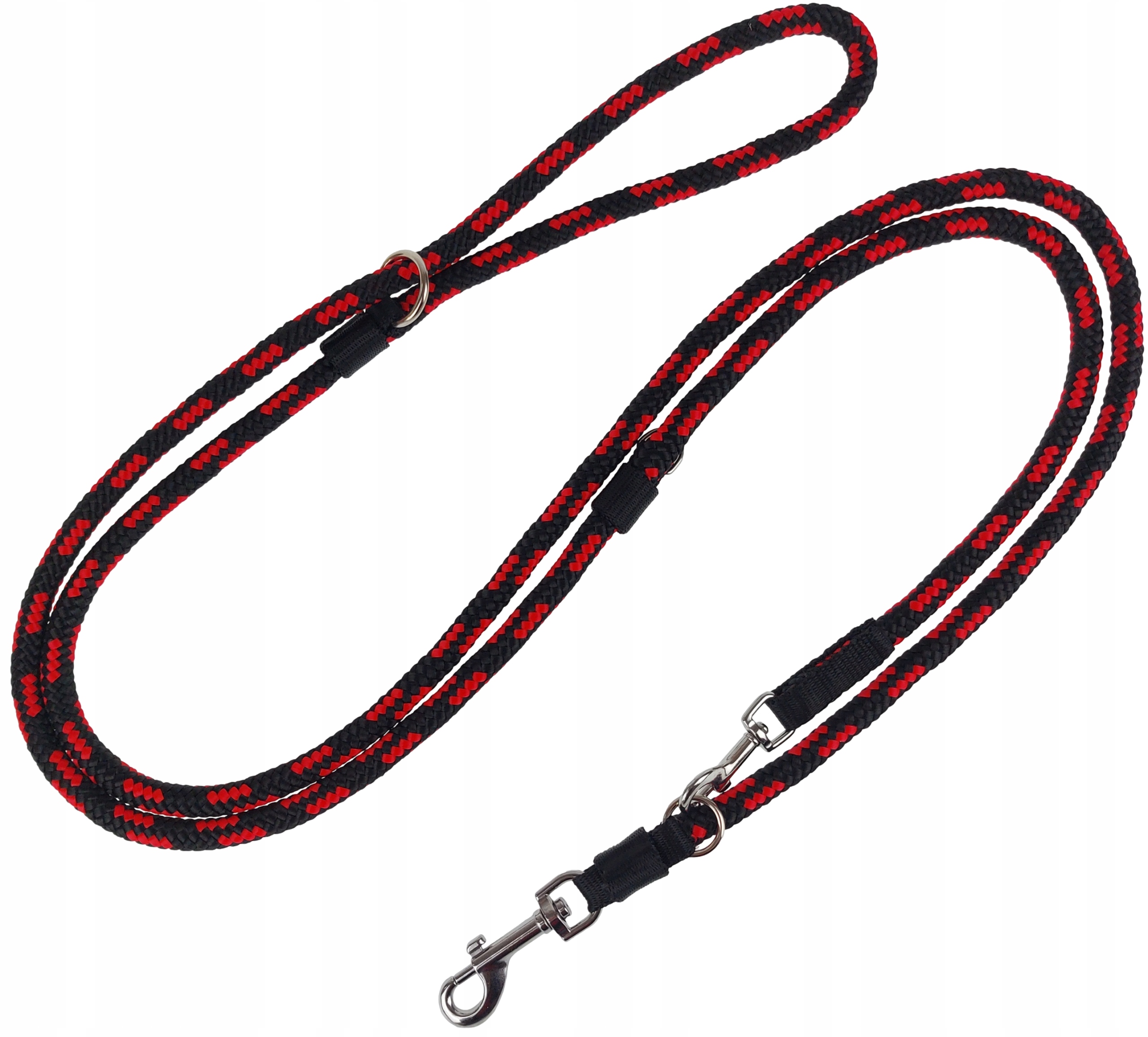 Levně Vodítko pro psa Regulovatelné lanko 2,5 m/1,0 cm Champion Černočervené