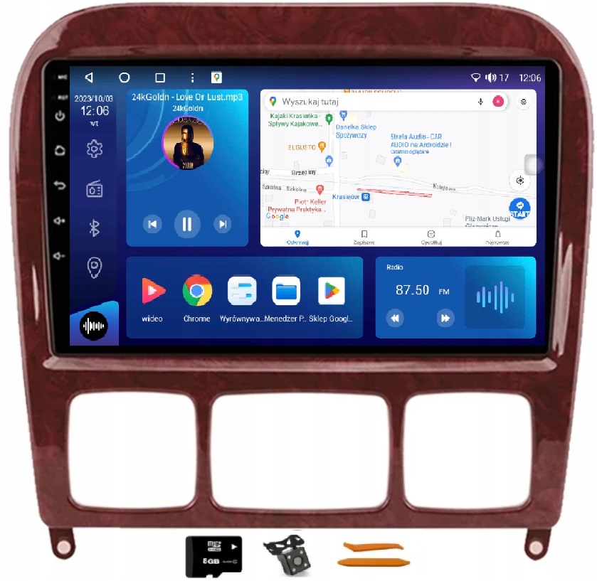 Rádio Android Navigácia Qled Carplay Lte 64GB Gps Dsp Mercedes W220 98-05