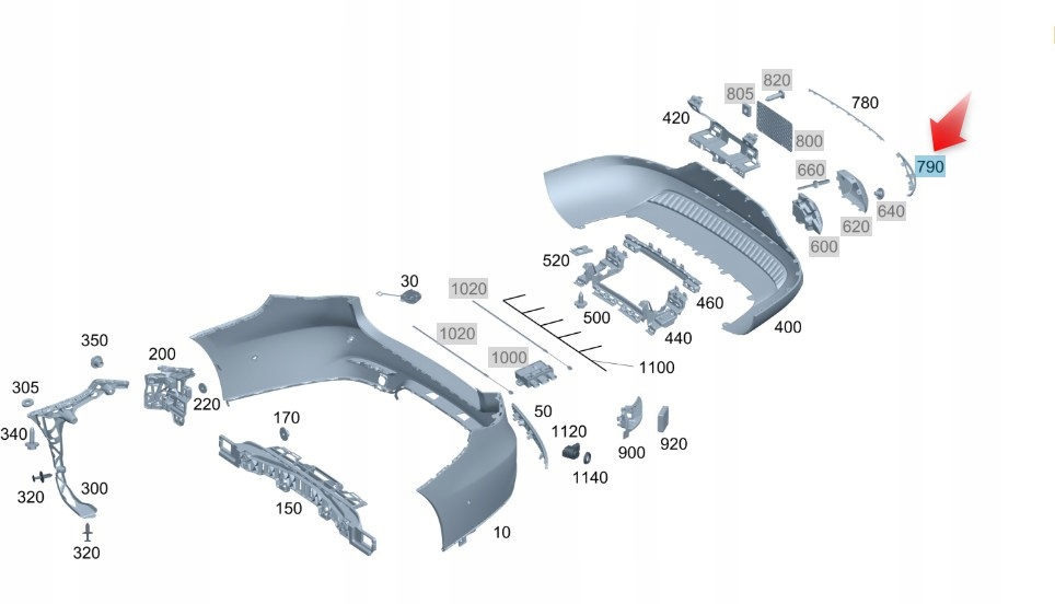 Ozdobná Lišta Mercedes Oe A2958851901