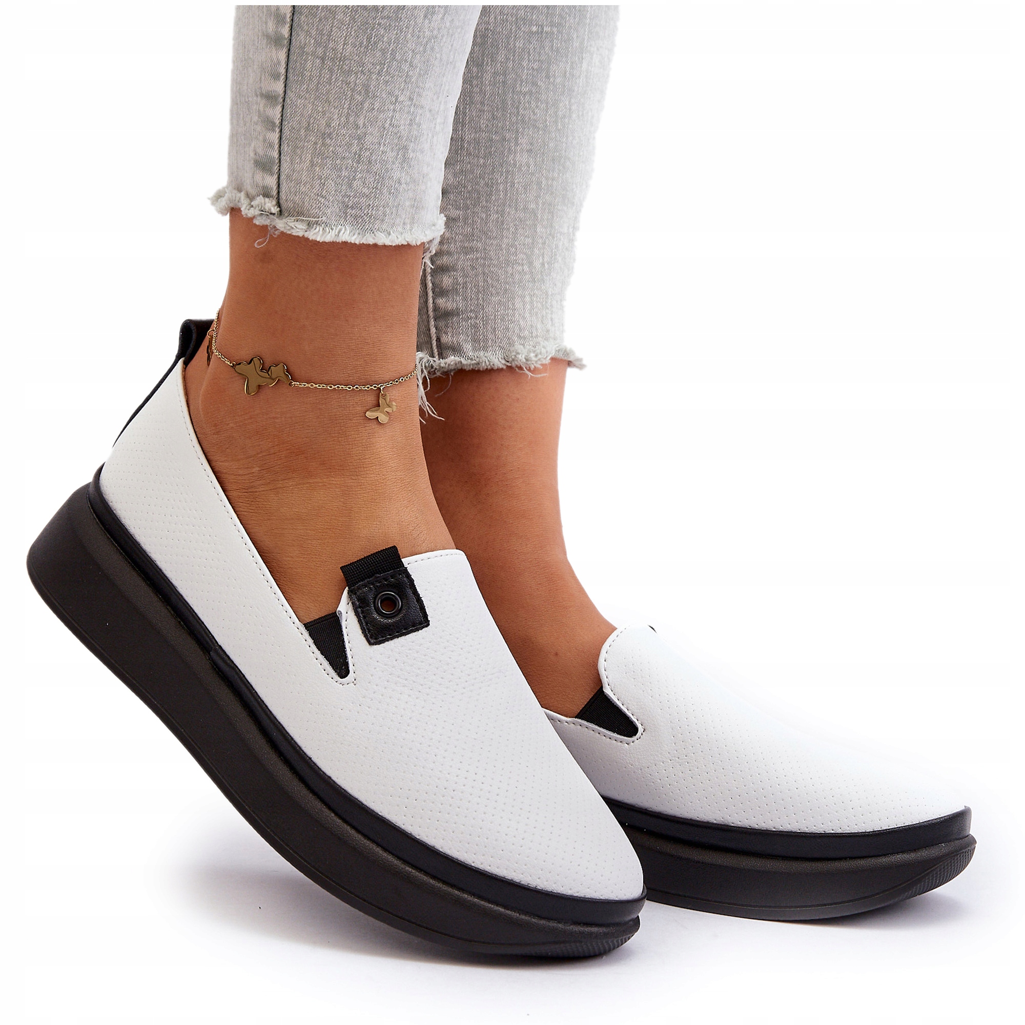 PÓŁBUTY DAMSKIE VINCEZA BIAŁE ESPADRYLE NA PLATFORMIE SKÓRA NATURALNA R. 37 Stan opakowania oryginalne