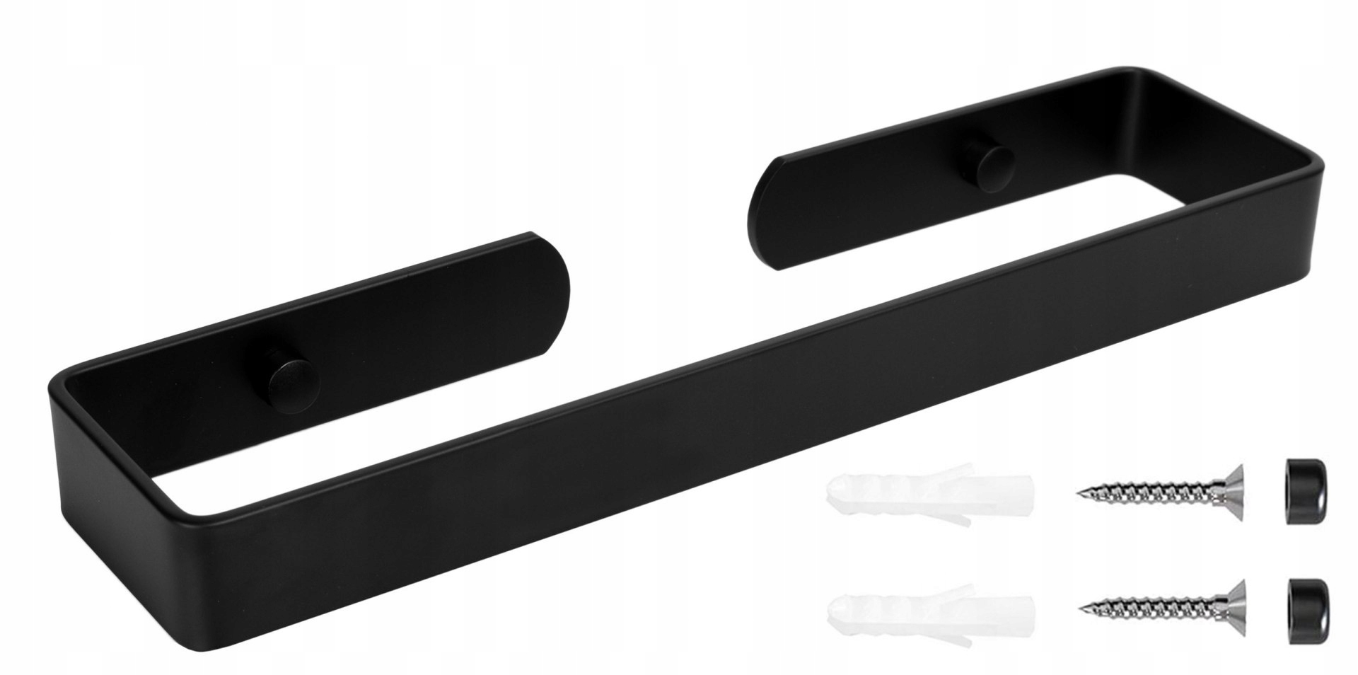 

Wieszak metalowy ścienny Kasos 30 cm czarny loft