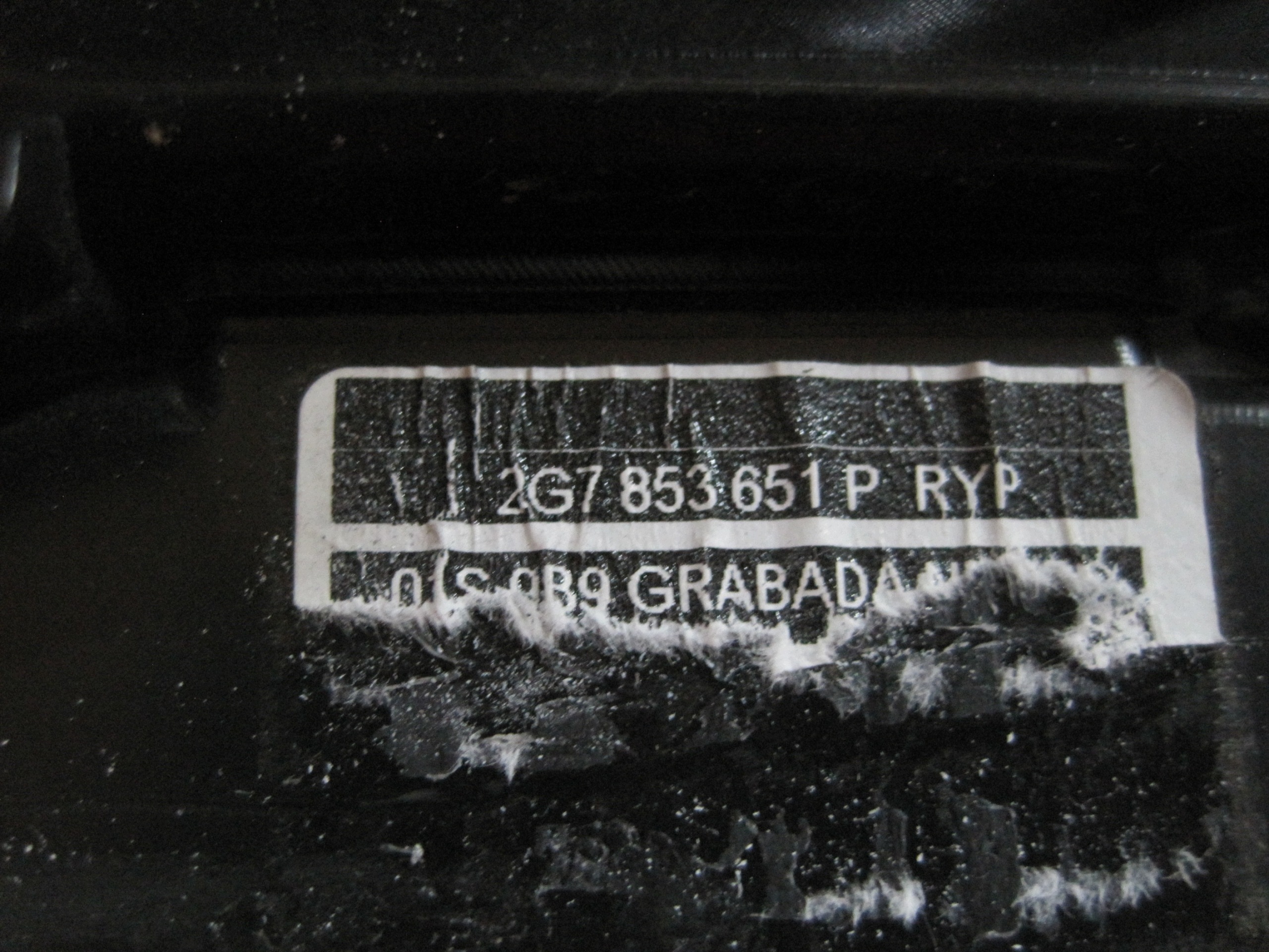maska VW TAIGO ispod RADAR 2G7853651P 23R