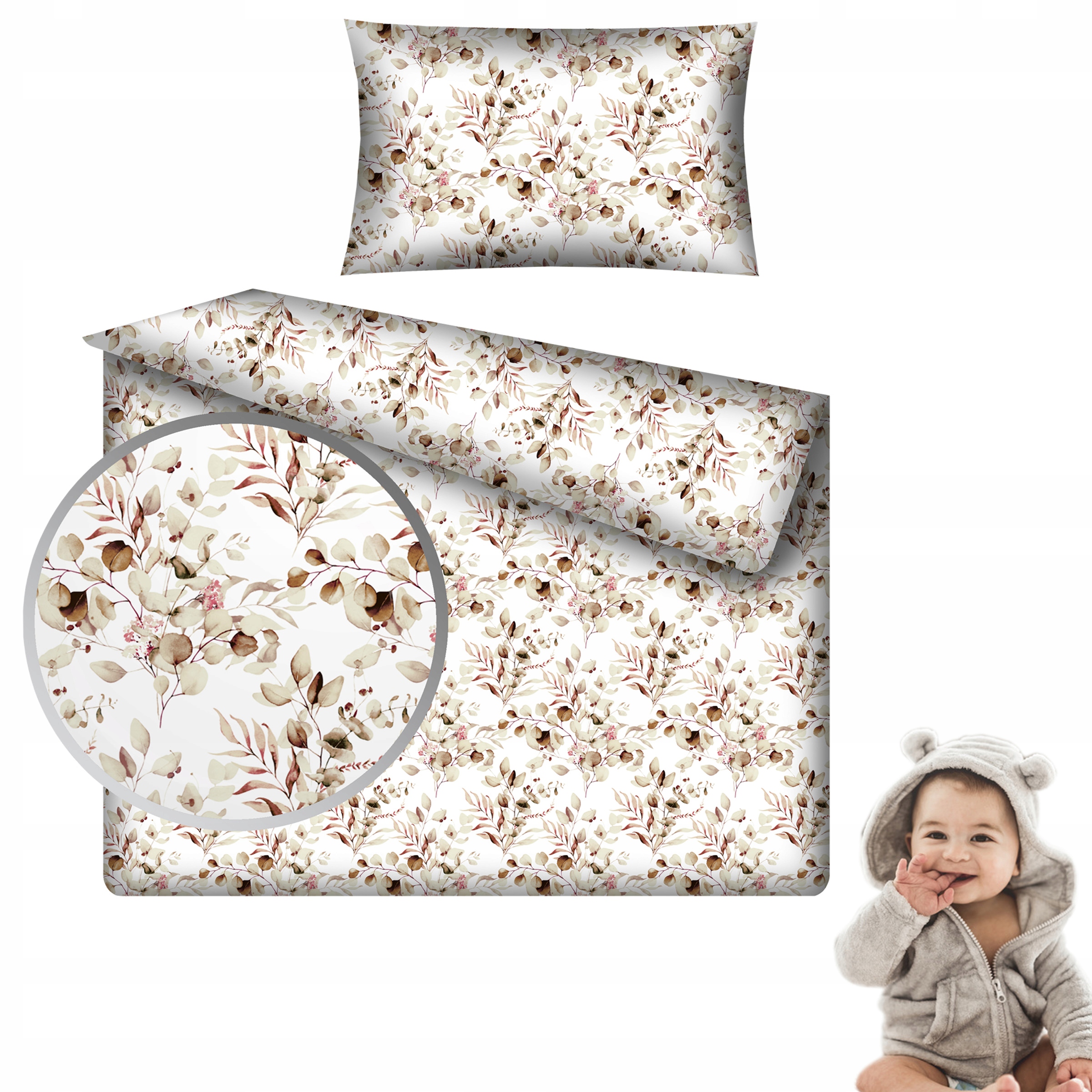 

Pościel Dla Dzieci 90x120 Kremowa Beżowa Gałązki