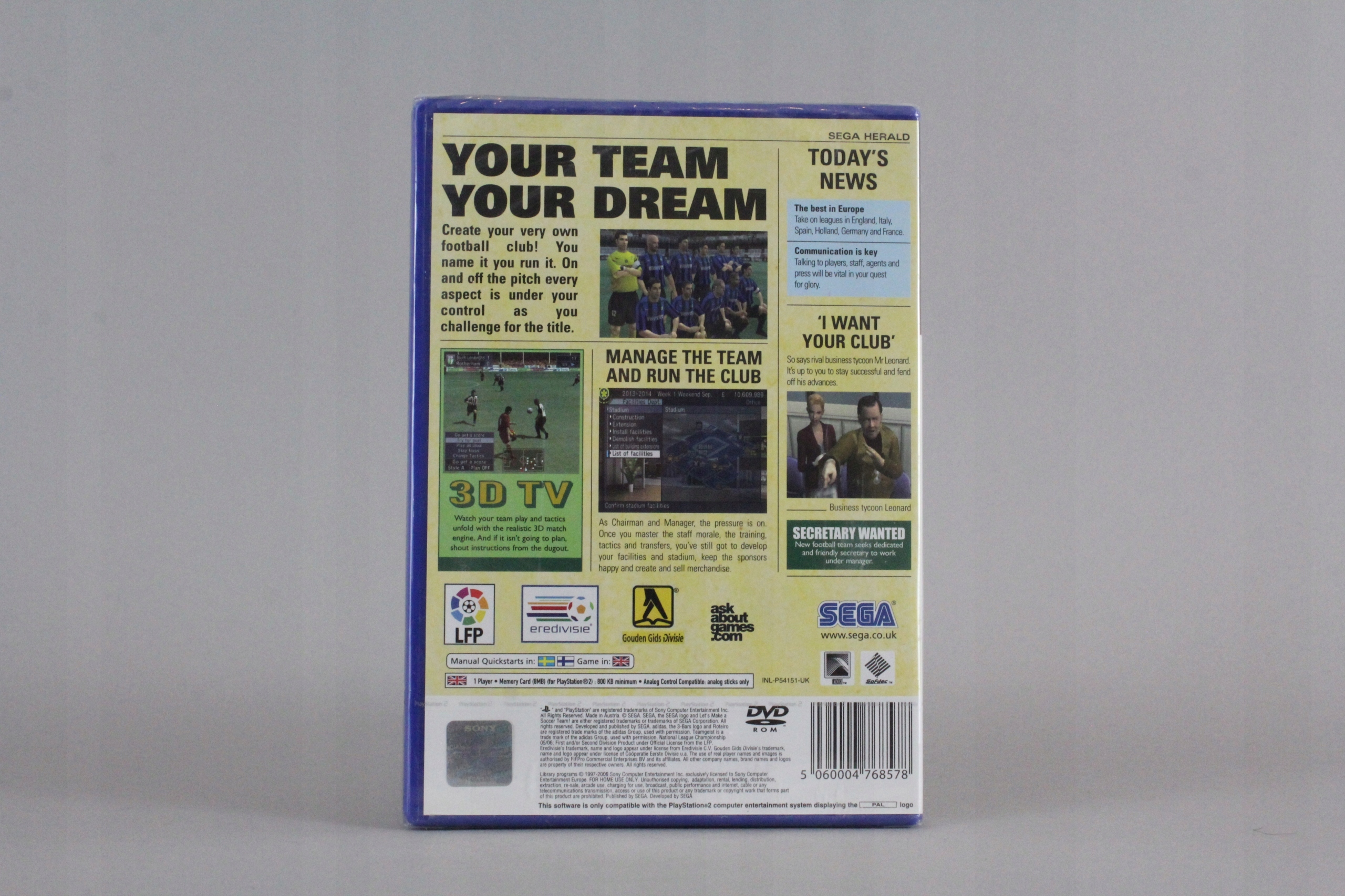 Gra Let's Make A Soccer Team! (PS2) Minimalna liczba graczy 1