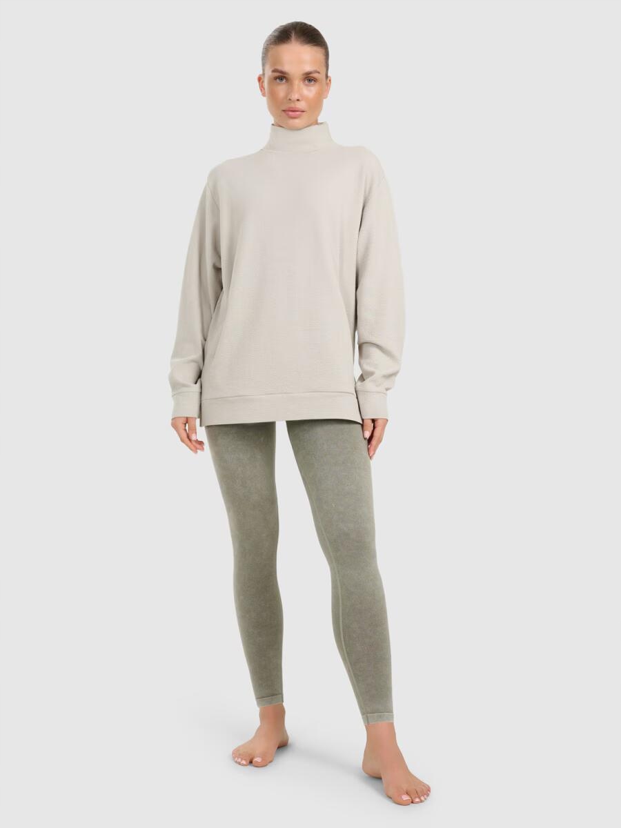 Dámská Mikina 4F na jógu a pilates bez zipu Fnk F589 krémová M