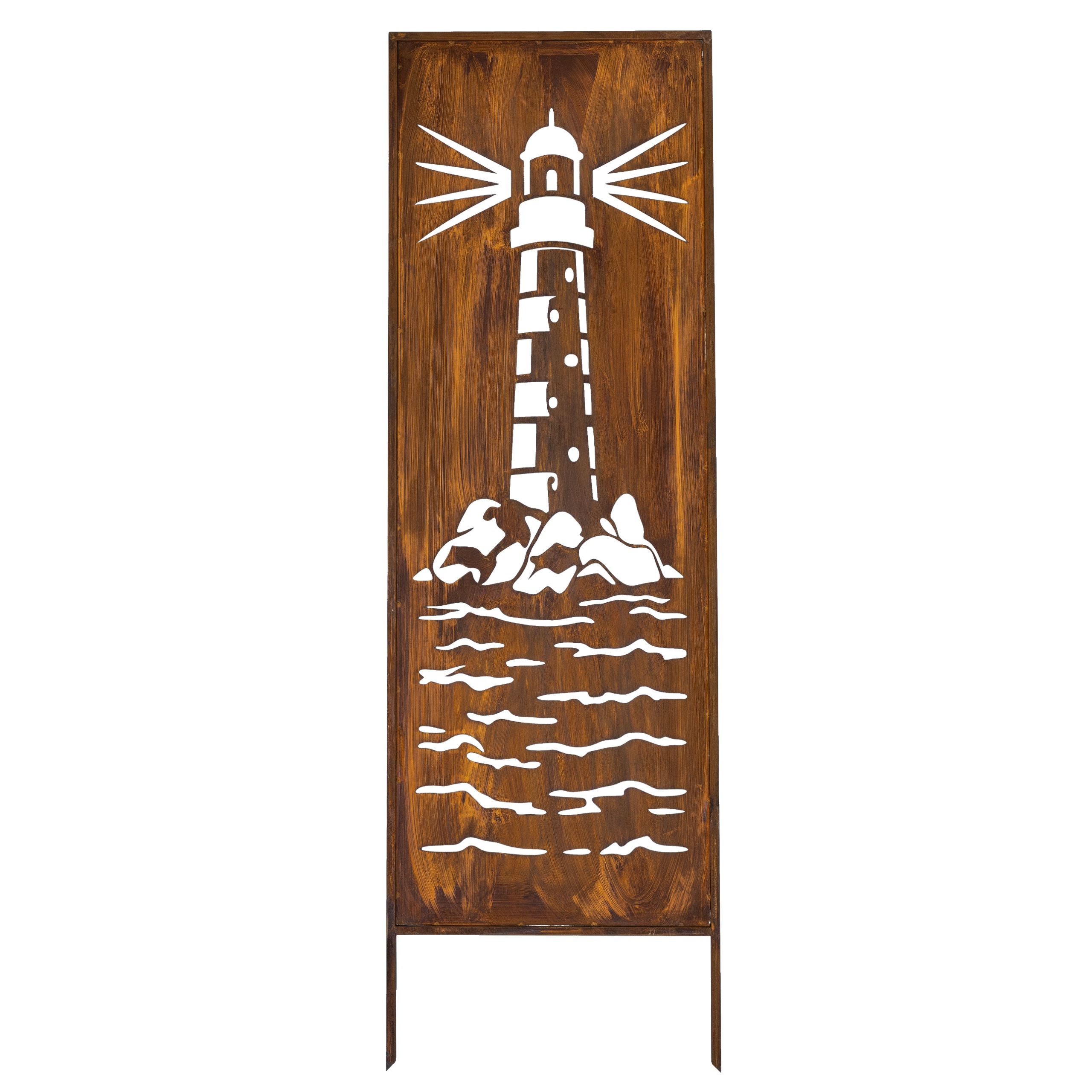 Zahradní Panel Trávy Cnc 160 X 50 Rezavá Brána Paraván Corten Kryt Terasy