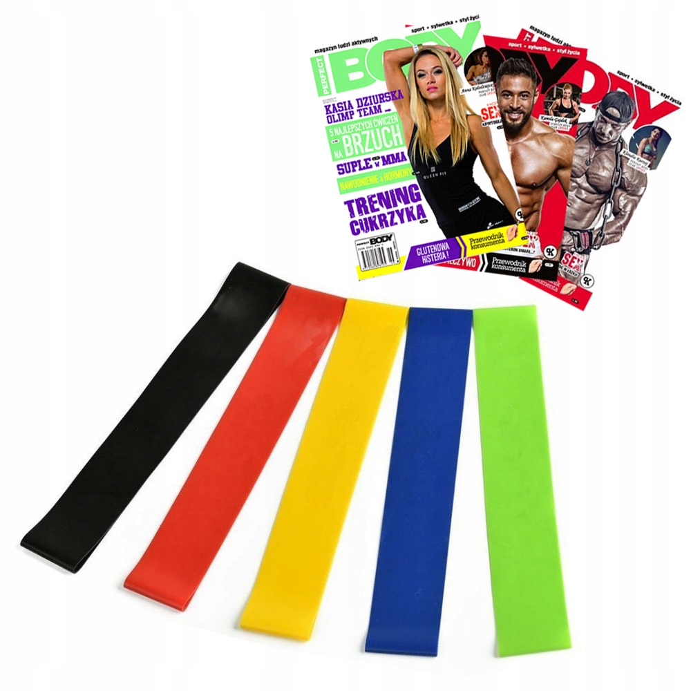 

Zestaw Gum Do Treningu Rozciągania Fitness Band x5
