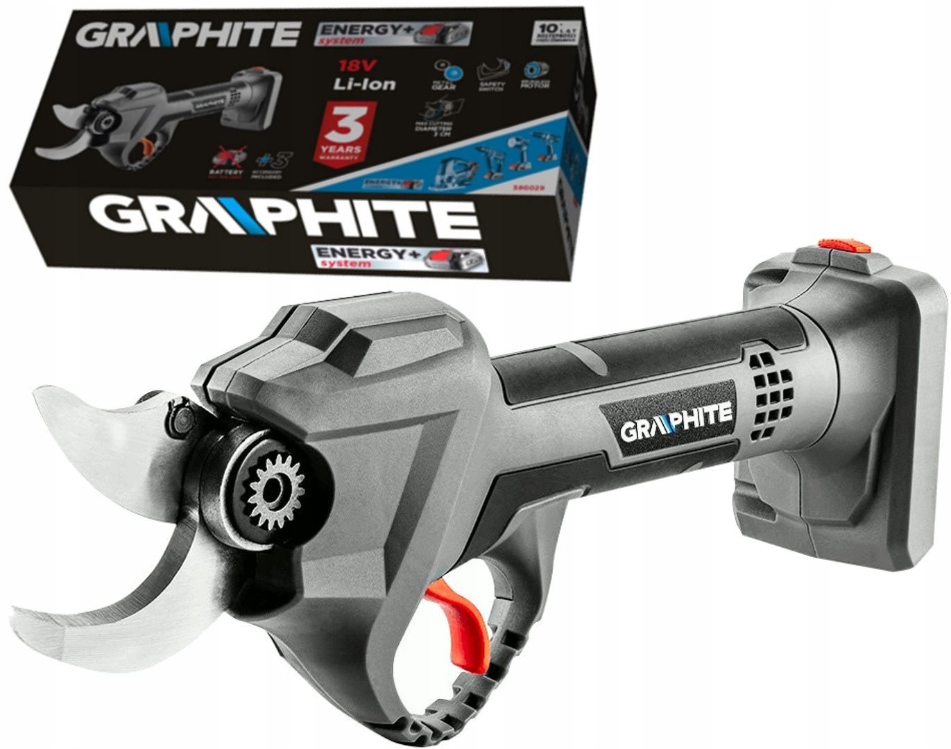 Graphite Sekator Bezszczotkowy Nożyce 18V Energy+ bez akumulatora 58G029
