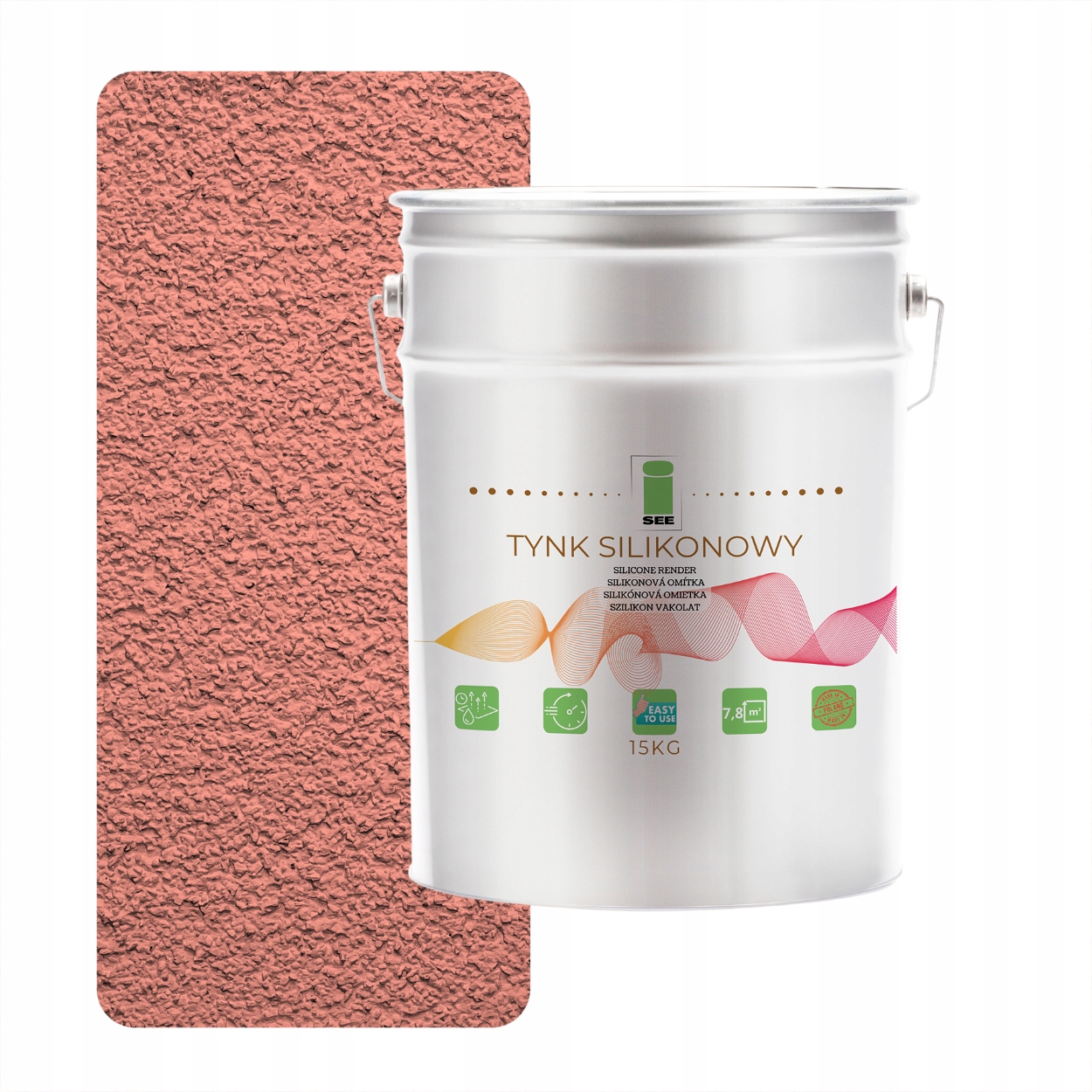 Silikonová Fasádní Omítka Zesílená Lososem 1.5 MM, Trvanlivá, 15 Kg