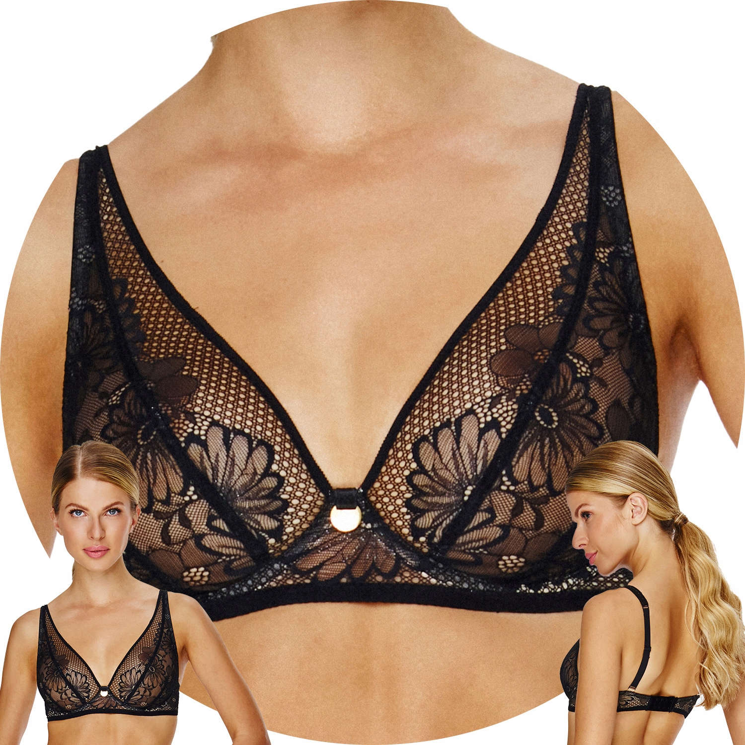 Lupo 155 Měkká podprsenka černá 70F