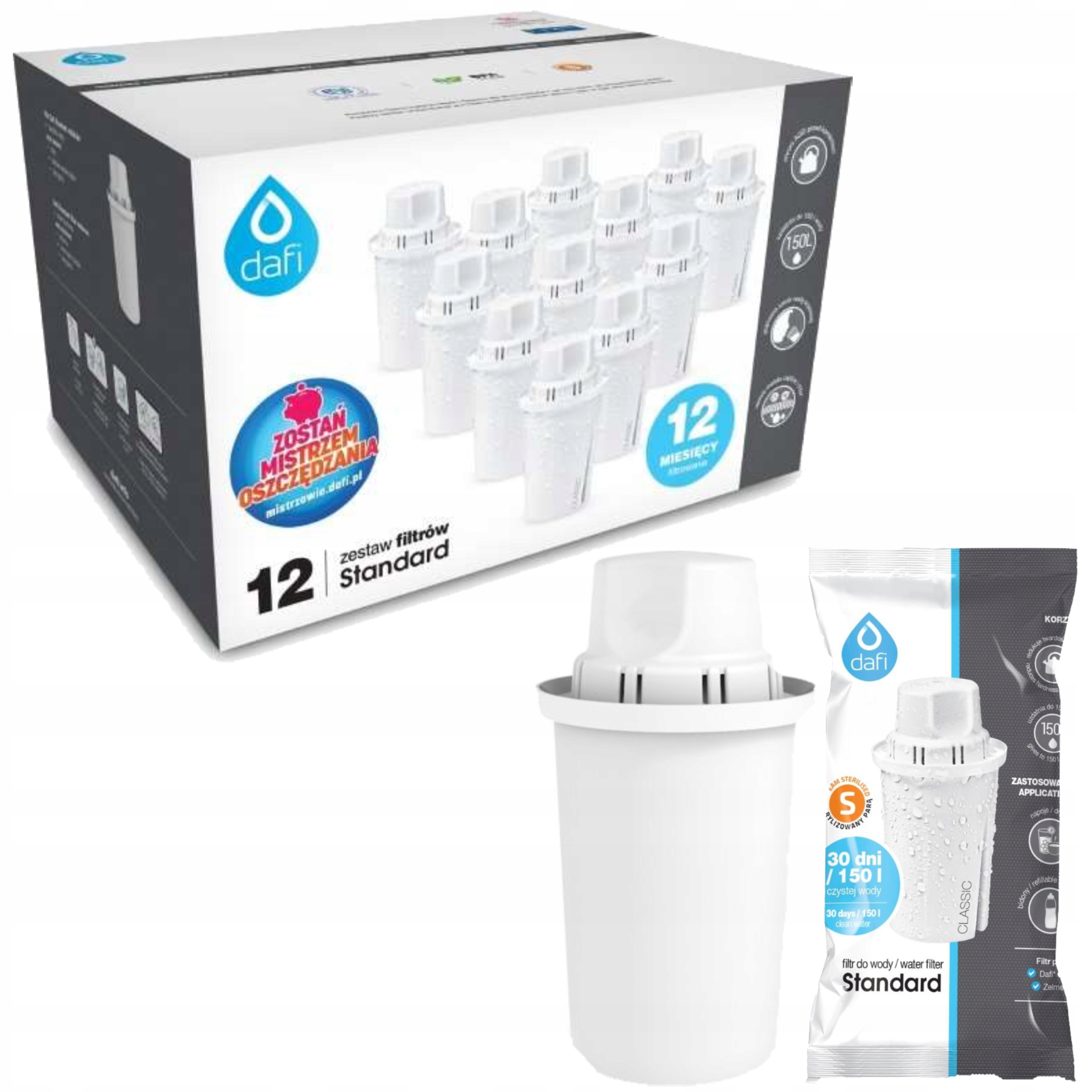 Wkład filtr do wody Dafi Classic Zestaw 2x6szt