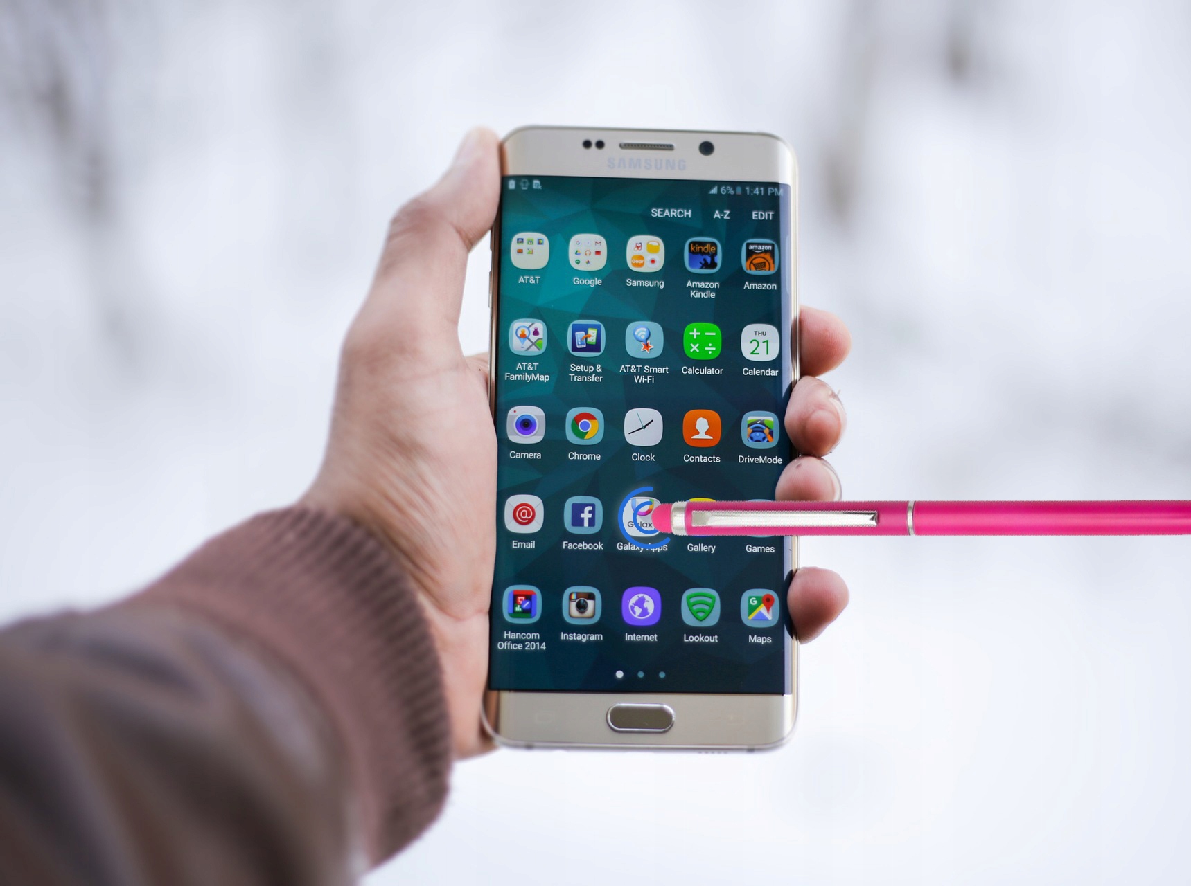 DŁUGOPIS ALUMINIOWY RYSIK DO TELEFONÓW TABLETÓW TOUCH TIP RÓŻ MAGENTA Kod producenta PB-R73408.34