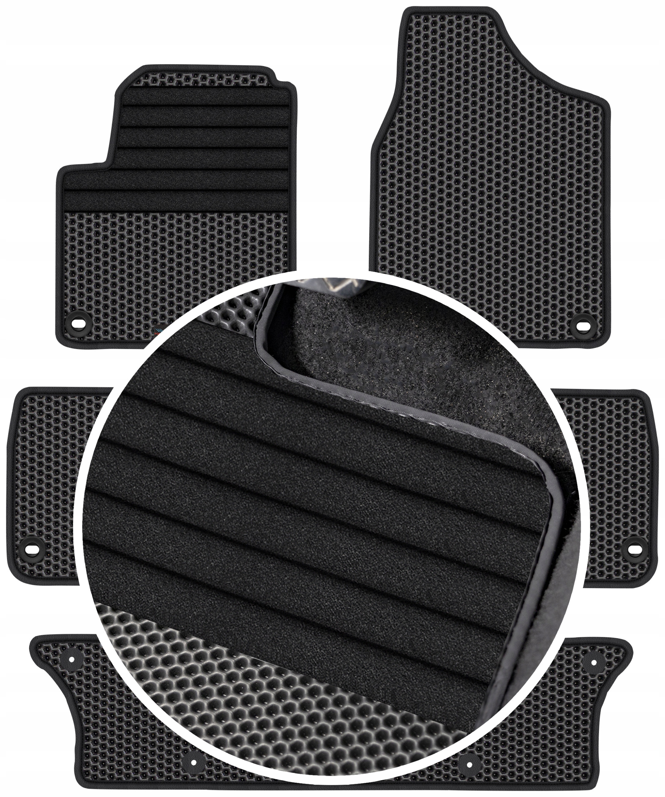 Ford Galaxy I 7os 1995-2006 Gumové koberce Eva Eternity Vyztužení XXL