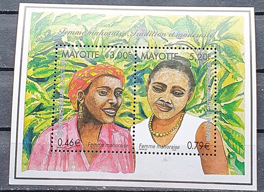 KOLONIE FRANCUSKIE MAYOTTE ** 2000 MI BLOK 3