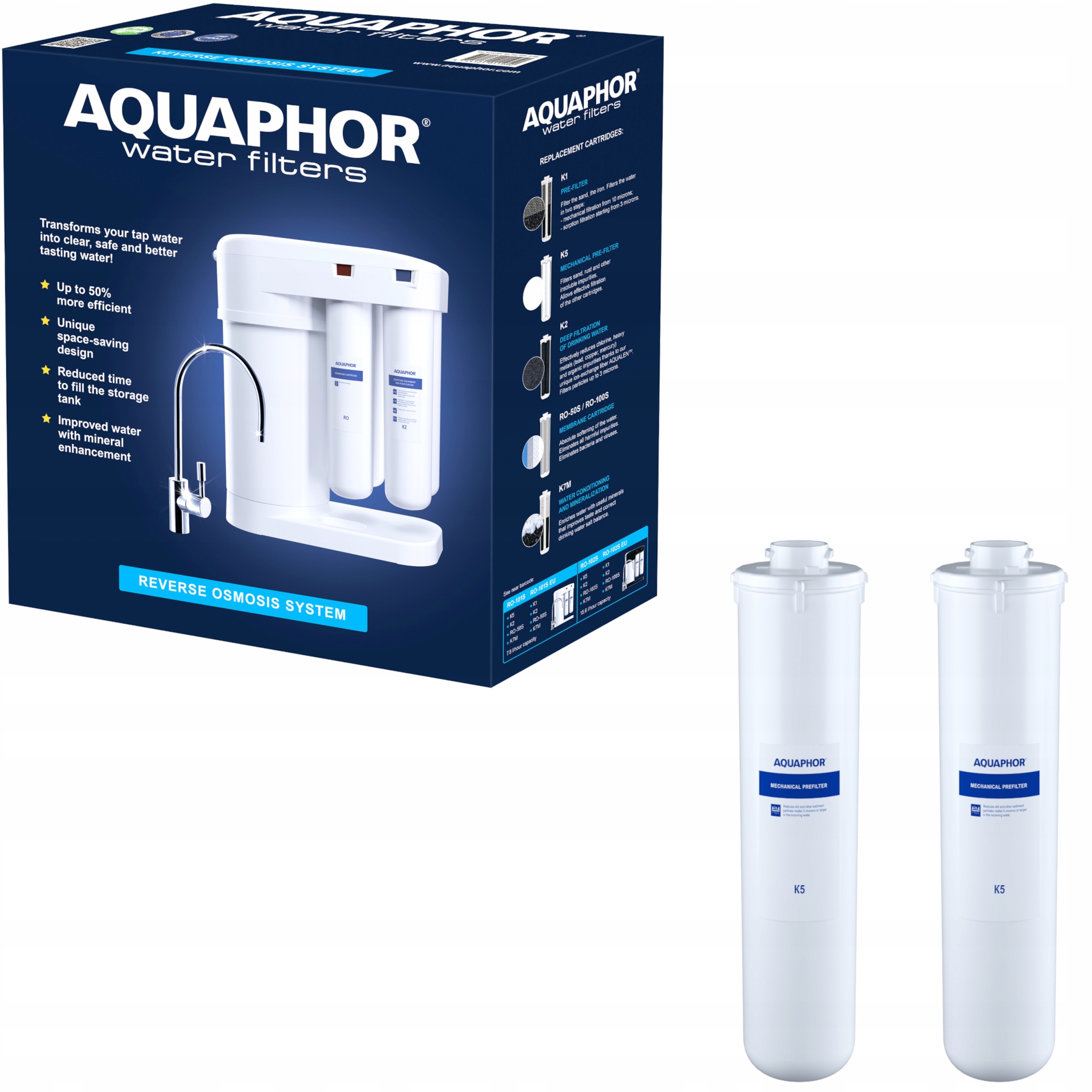 Filtr Aquaphor RO-101S Morion náplně K5 a K2