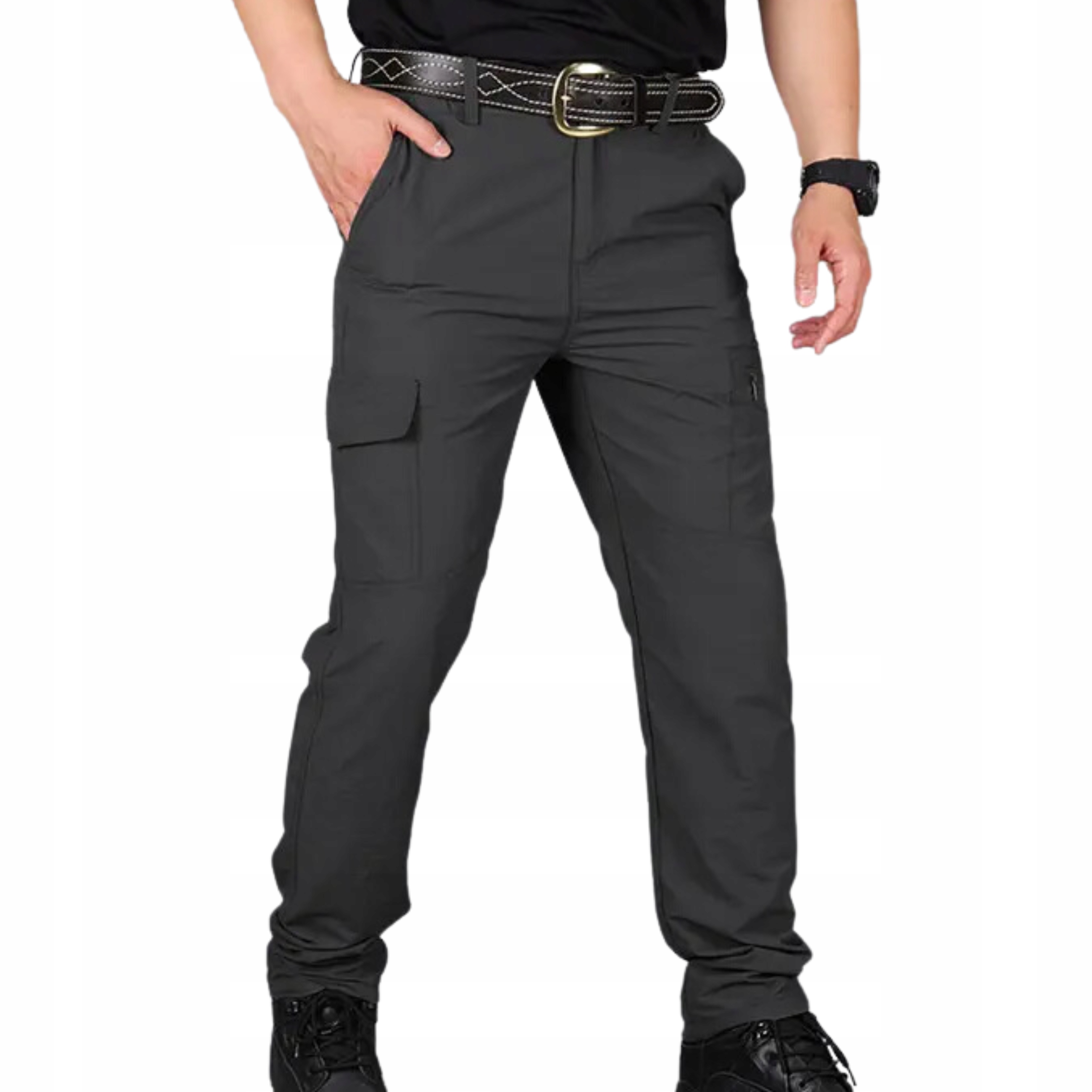 Taktyczne spodnie męskie trekkingowe szybkoschnące lekkie proste