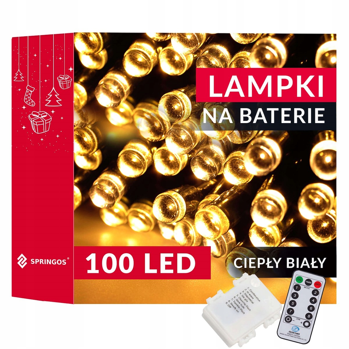 

Lampki Choinkowe Zew/wew 10m Led Pilot 8 Funkcji
