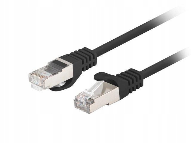 Patchcord Lanberg Ftp kat.6 0,25m czarny 10-pack