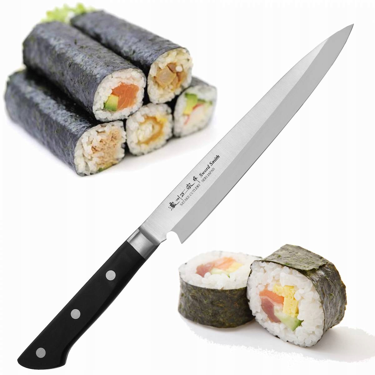 Satake Satoru Japonský nôž na filetovanie Yanagi-Sashimi na sushi 21 cm