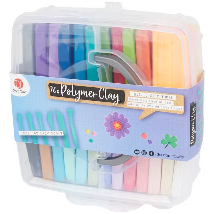 MODELINA GLINA GLINKA TERMOUTWARDZALNA 26x20g POLIMEROWA KOLOROWA ŁOPATKI Marka Fimo