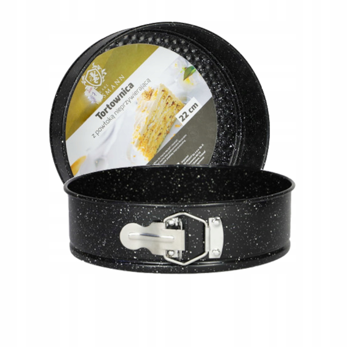 TORTOWNICA OKRĄGŁA BLACHA DO PIECZENIA FORMA 22cm