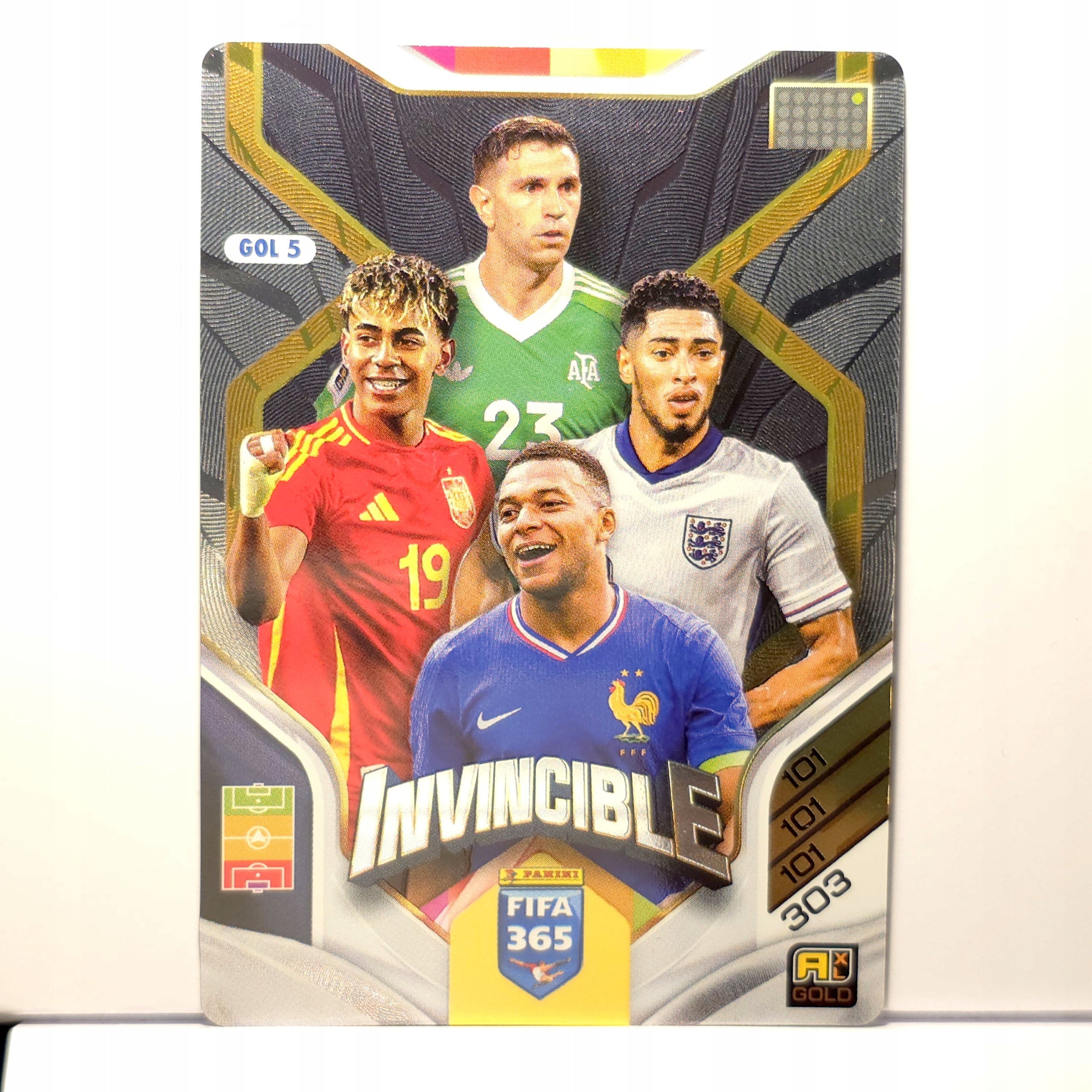 2026 Fifa 365 GOL5 Invincible Adrenalyn Panini Yamal Mbappe Golden Baller