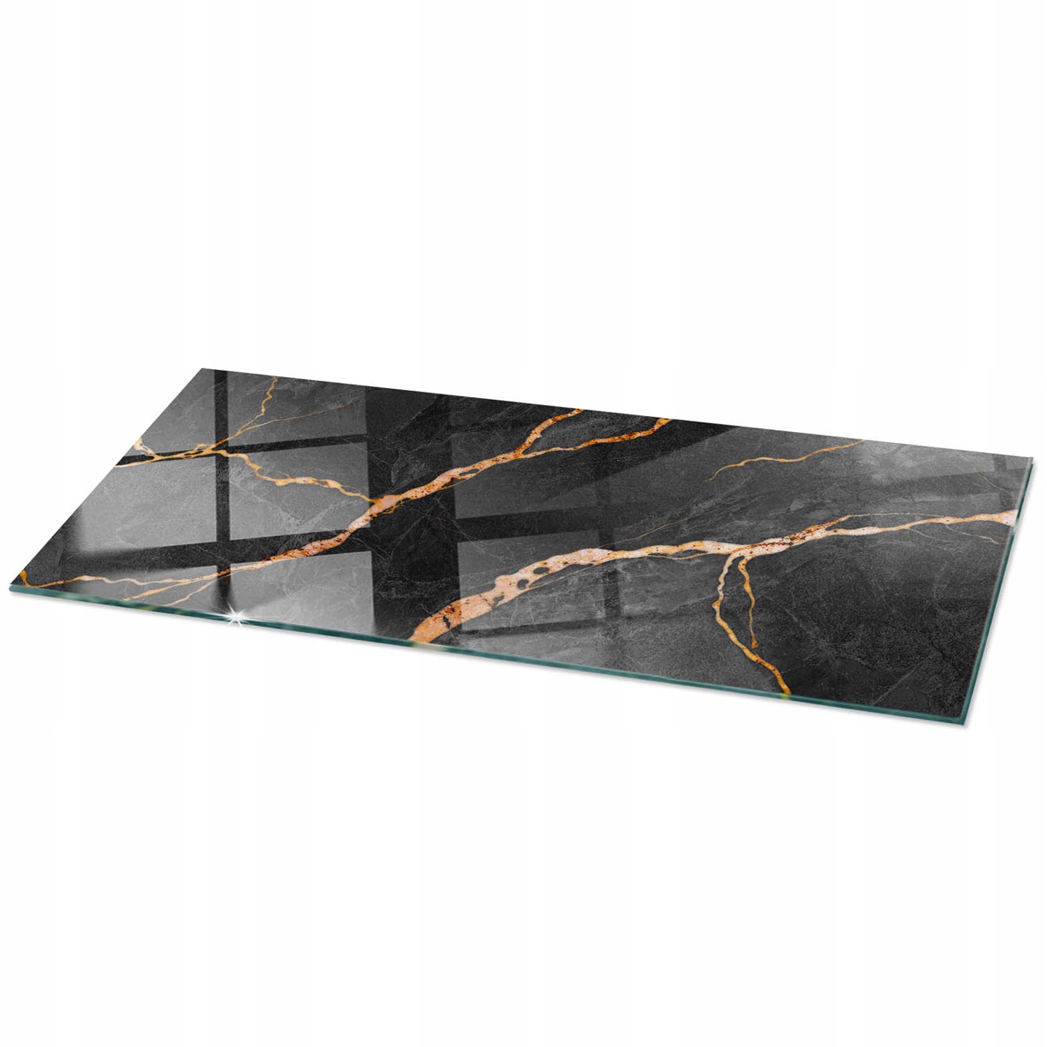 Dekoratívna stolová doska Tvrdené Sklo Mramorový vzor s žilami 125 x 50 cm