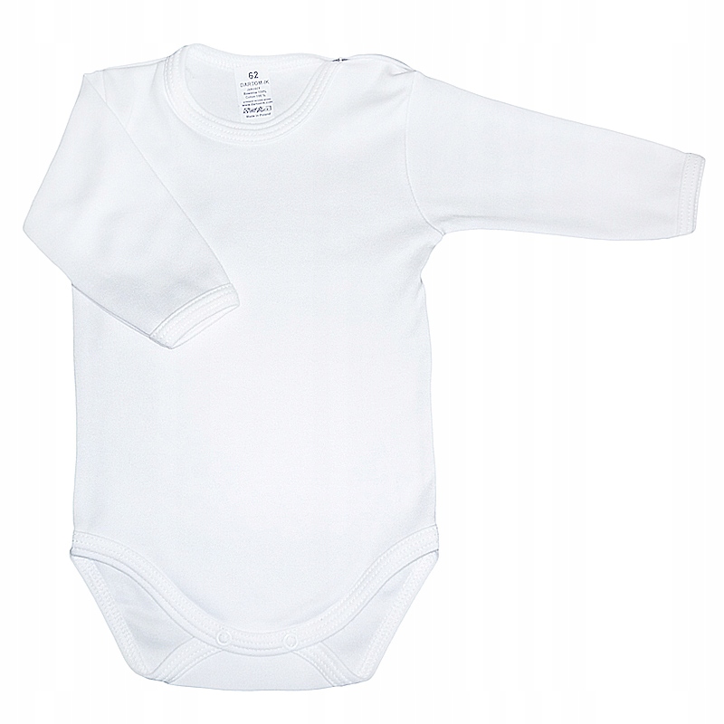 

Body 68 długi rękaw niemowlęce gładkie całe białe