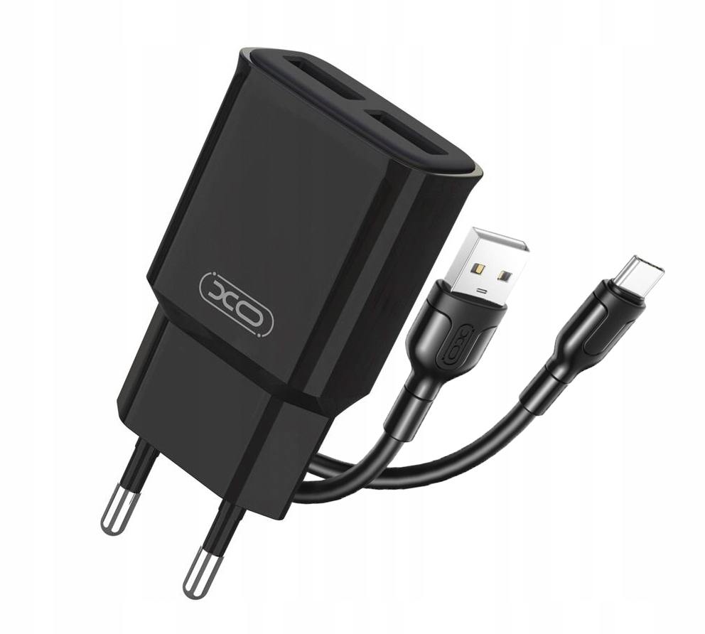 Ładowarka sieciowa XO L92C 2xUSB 2.4A+kabel USB-C Model XO-L92C 25530