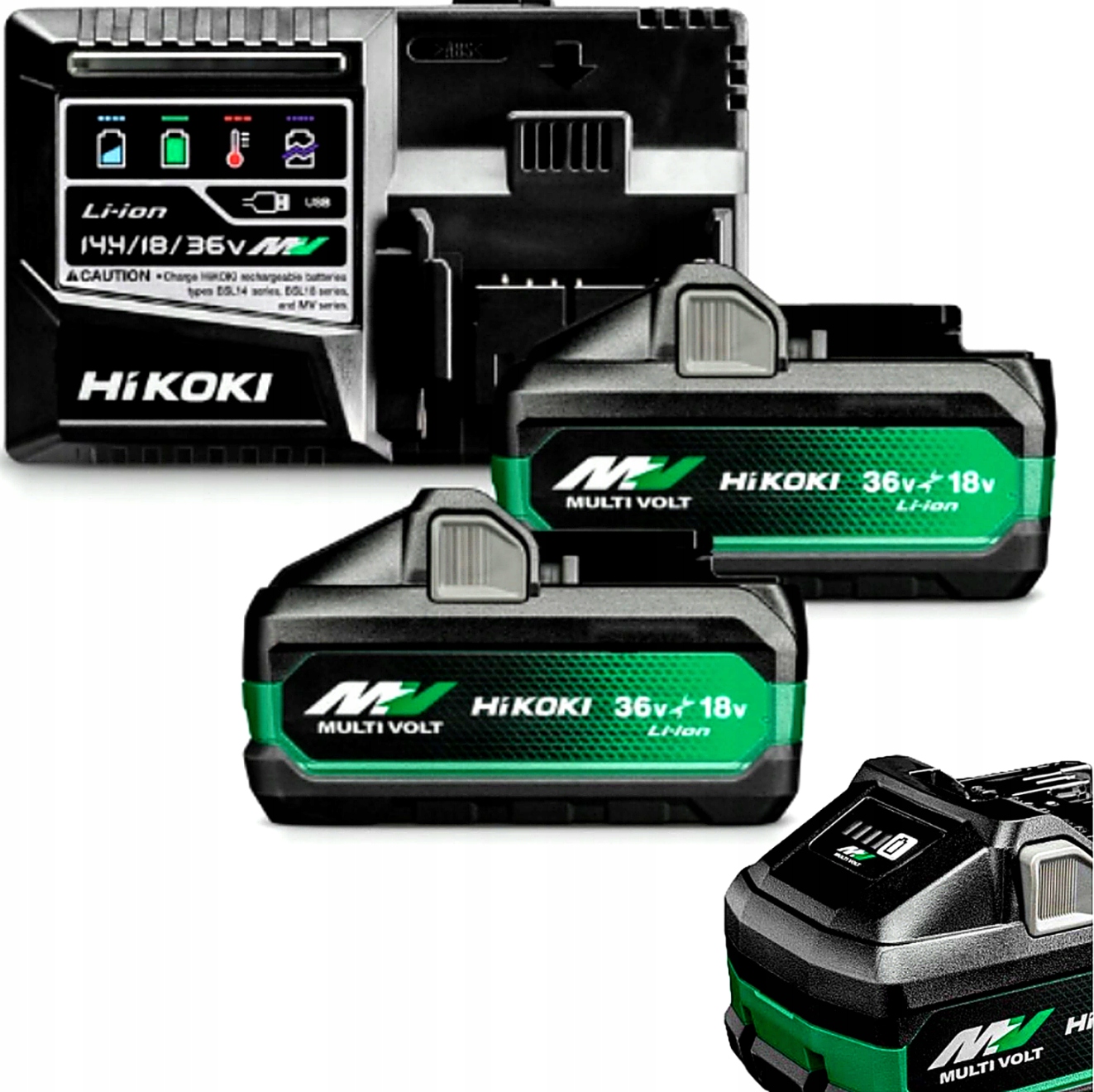 Zestaw Akum. Multivolt 36V/18V(4.0AH/8.0AH) 2SZT Ładow. UC18YSL3J Hikoki