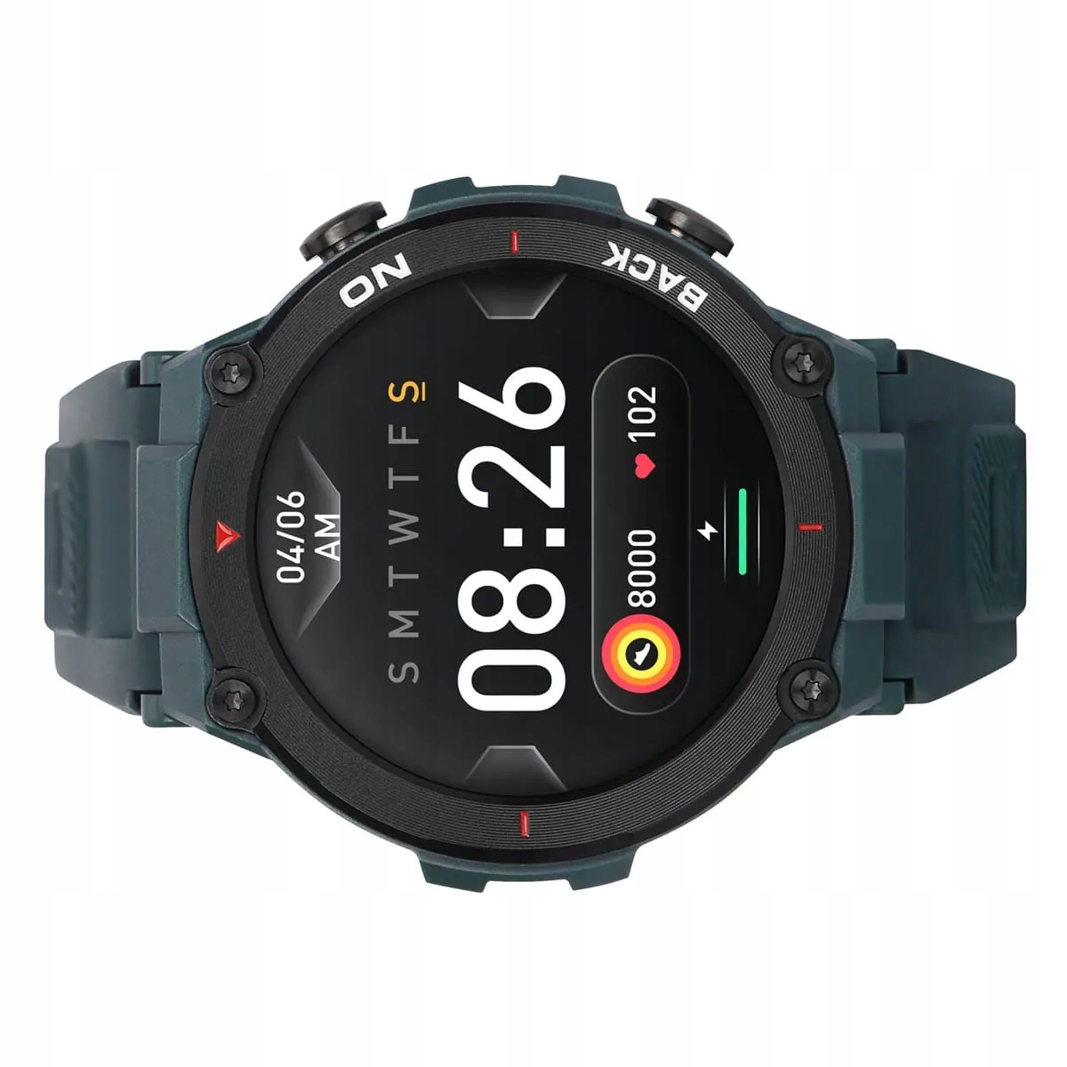 SMARTWATCH GARETT GRS ZIELONY Kształt koperty okrągła