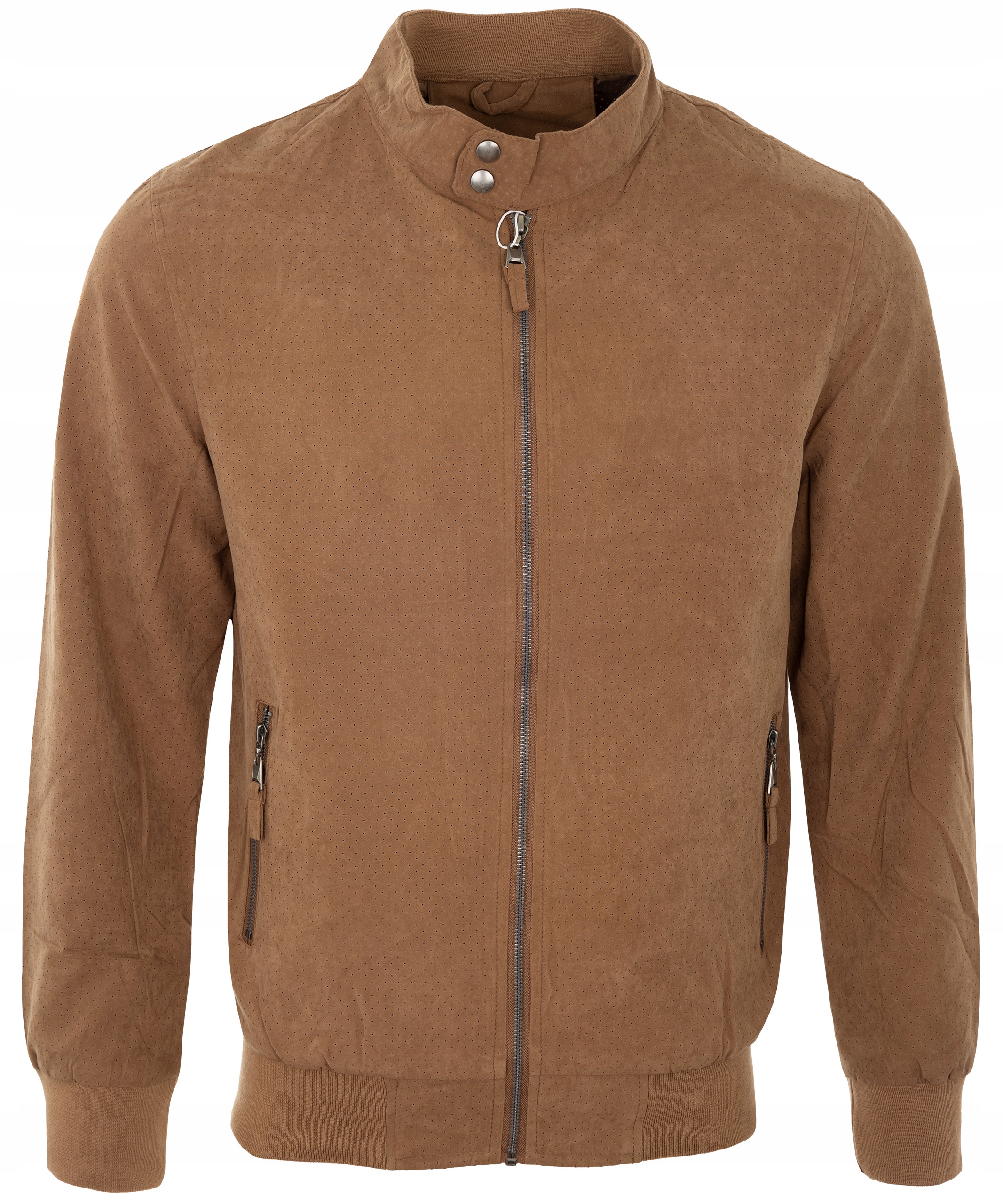 Kurtka męska Wiosenna Przejściowa Bomberka Stójka Zamki Brązowa Rozmiar 3XL