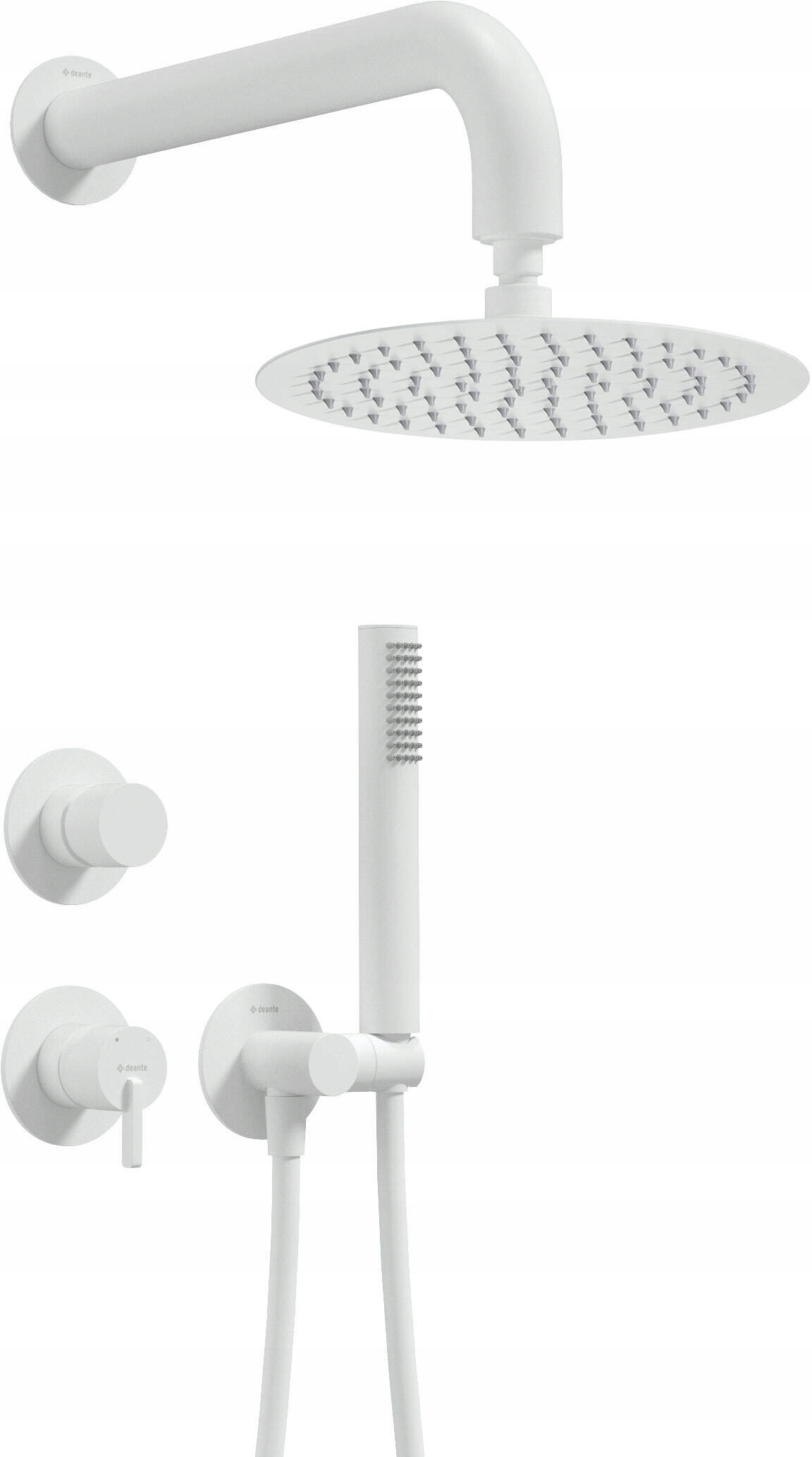 Elegantný podomítkový sprchový set s dažďovou hlavicou 250 mm
