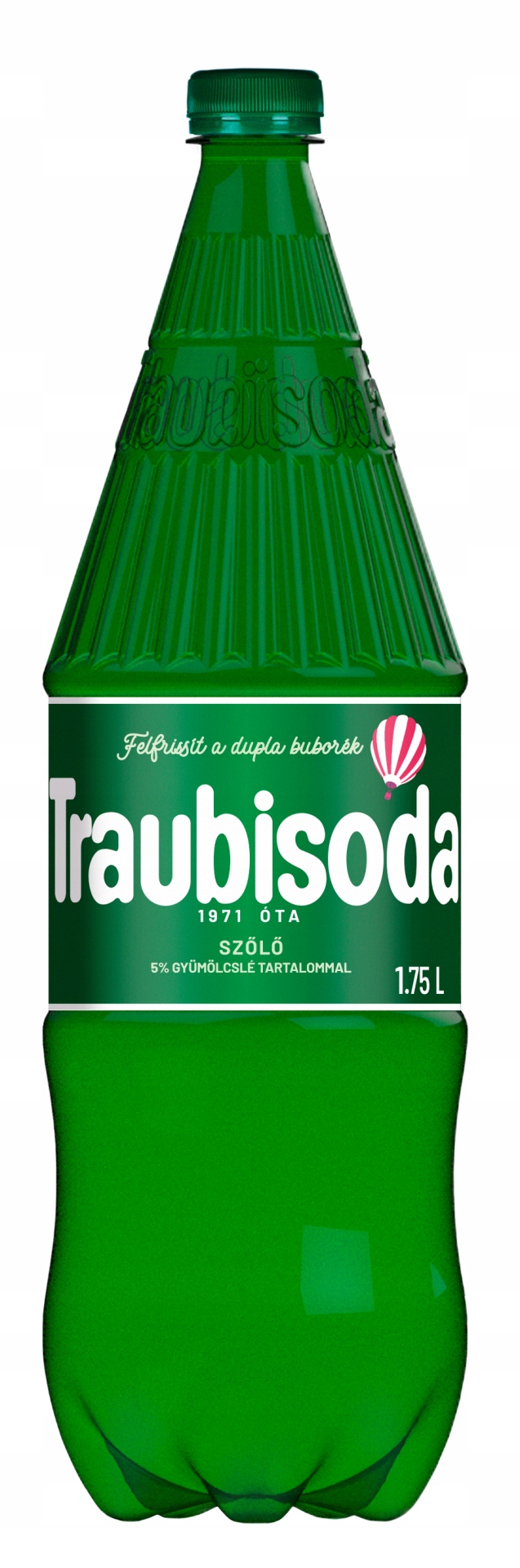 Levně Traubisoda 1,75 l maďarský sycený hroznový nápoj, bílé hroznové víno