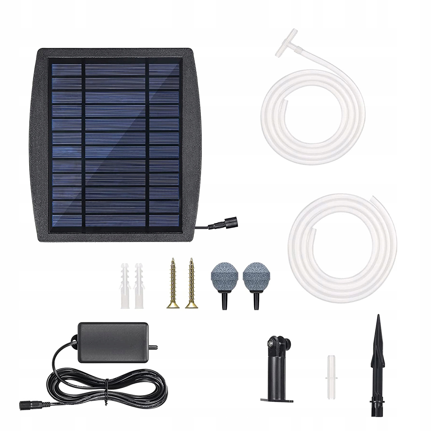 Solární Kyslíková Pumpa Němý Okysličovač Pro Zahradní Jezírko Akvária 2.5 W