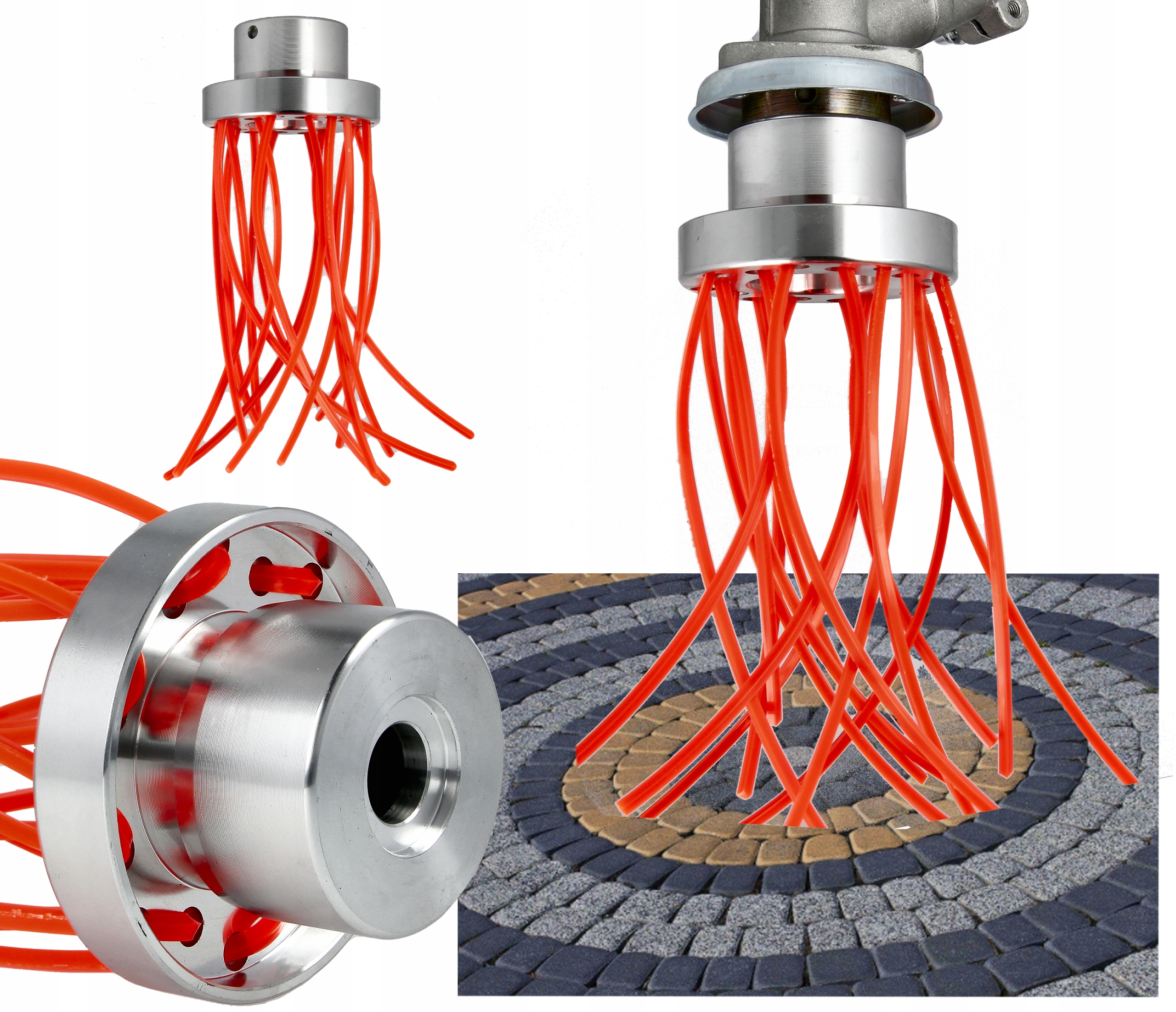 Głowica żyłkowa szczotka do kosy tarcza usuwania chwastów brudu kostki