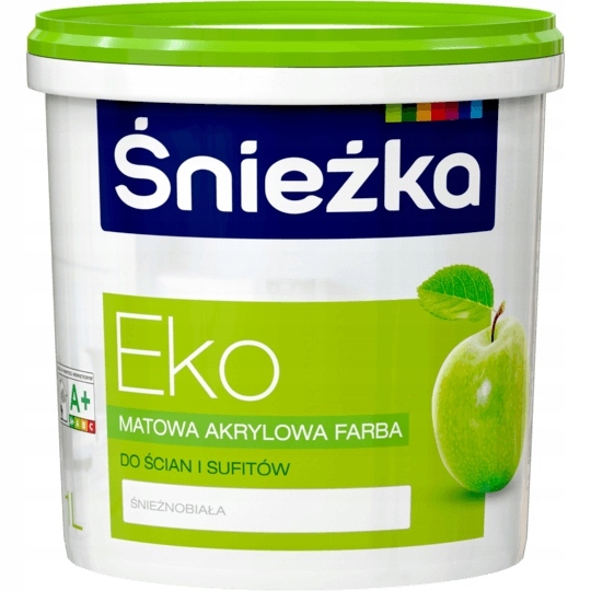 FARBA ŚNIEŻKA EKO AKRYLOWA ŚNIEŻNOBIAŁA 1L