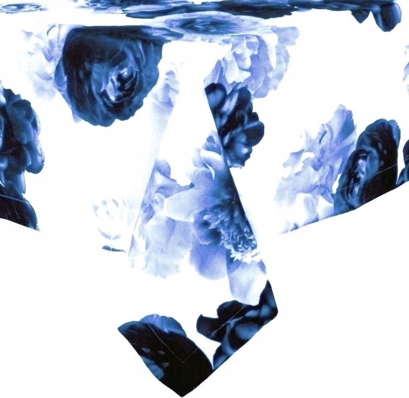 Obrus dekoracyjny w kwiaty 140x260 Az-147 Garden Flower Niebieski