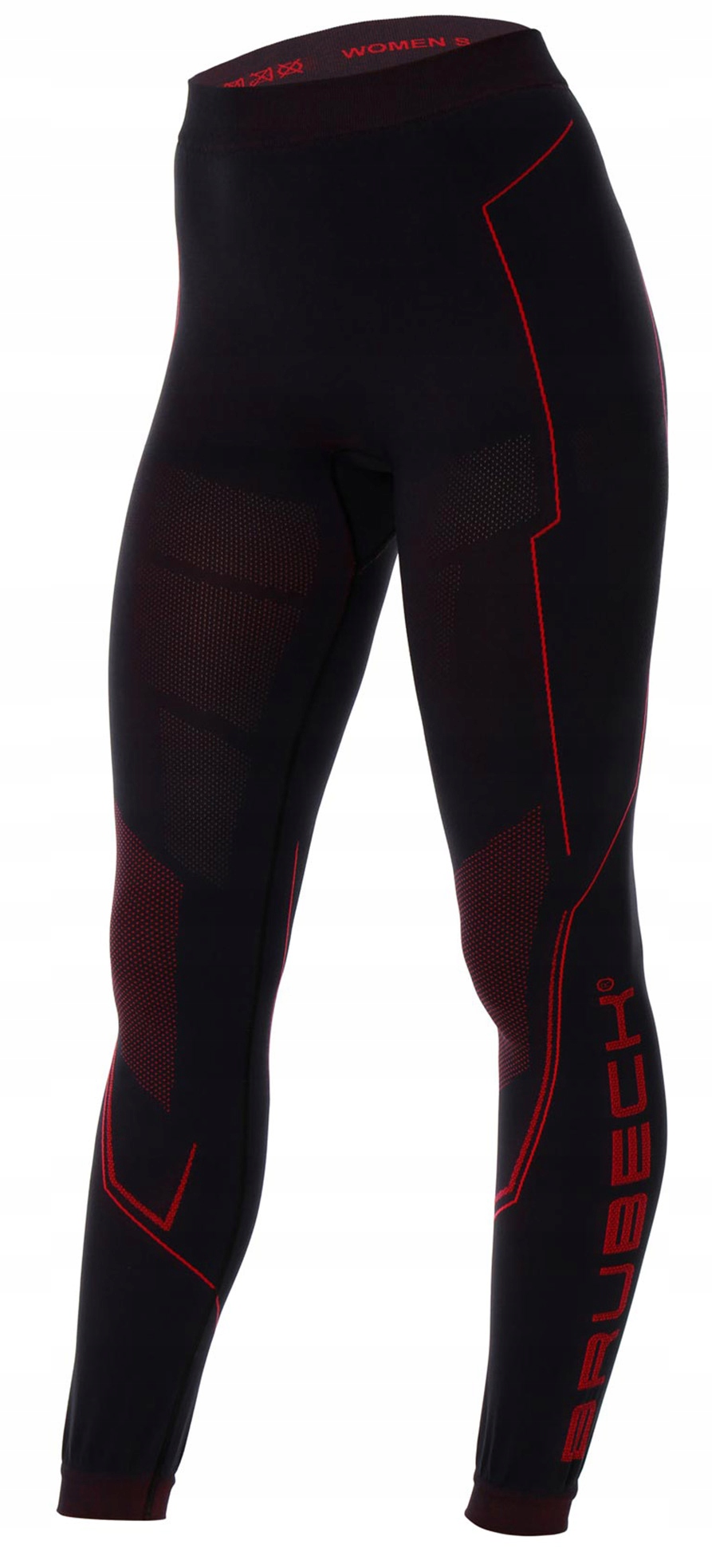 BIELIZNA DAMSKA TERMICZNA BRUBECK COOLER CHŁODZĄCA KOMPLET BLUZA SPODNIE S Kolor czarny czerwony