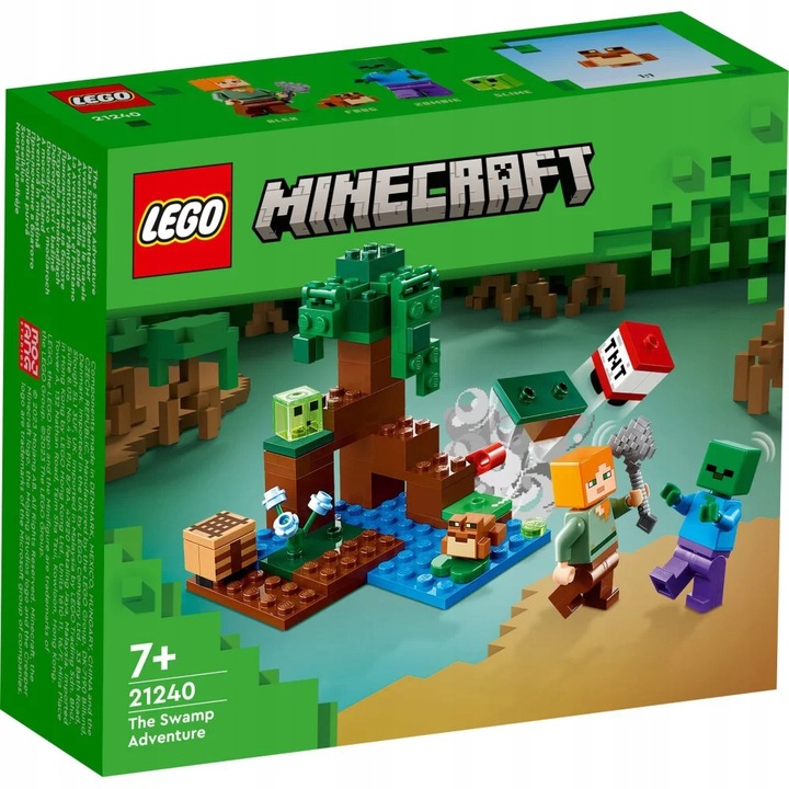 LEGO MINECRAFT 7+ PRZYGODA NA MOKRADŁACH 21240 Bohater Minecraft