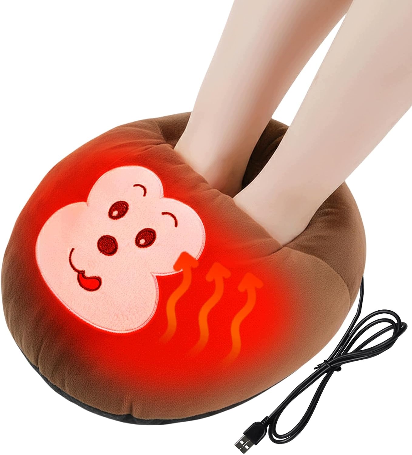 Elektrický Ohřívač Nohou Opice Usb 5V 45°C Plyšový