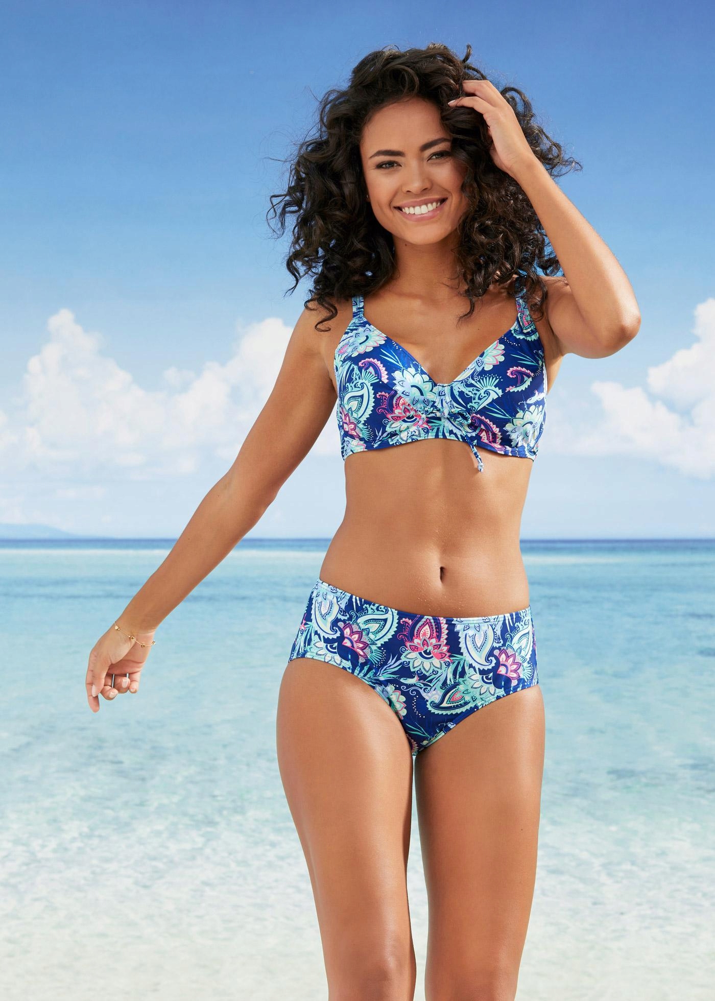 Bonprix BIKINI DWUCZĘŚCIOWE Z FISZBINAMI 90D 46 Marka Bonprix