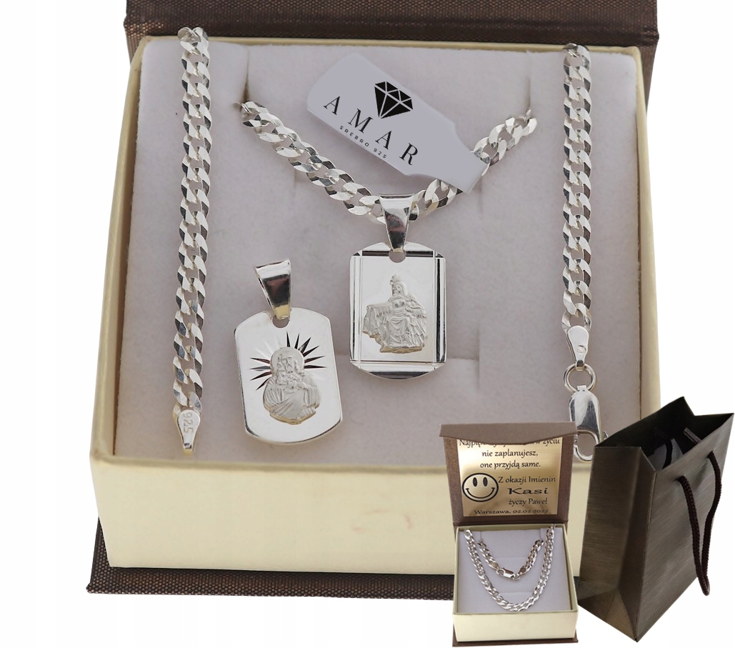 Stříbrný Plný Řetízek Dámský Pancíř S Medailonem Pr 925 Gravírování Bonus