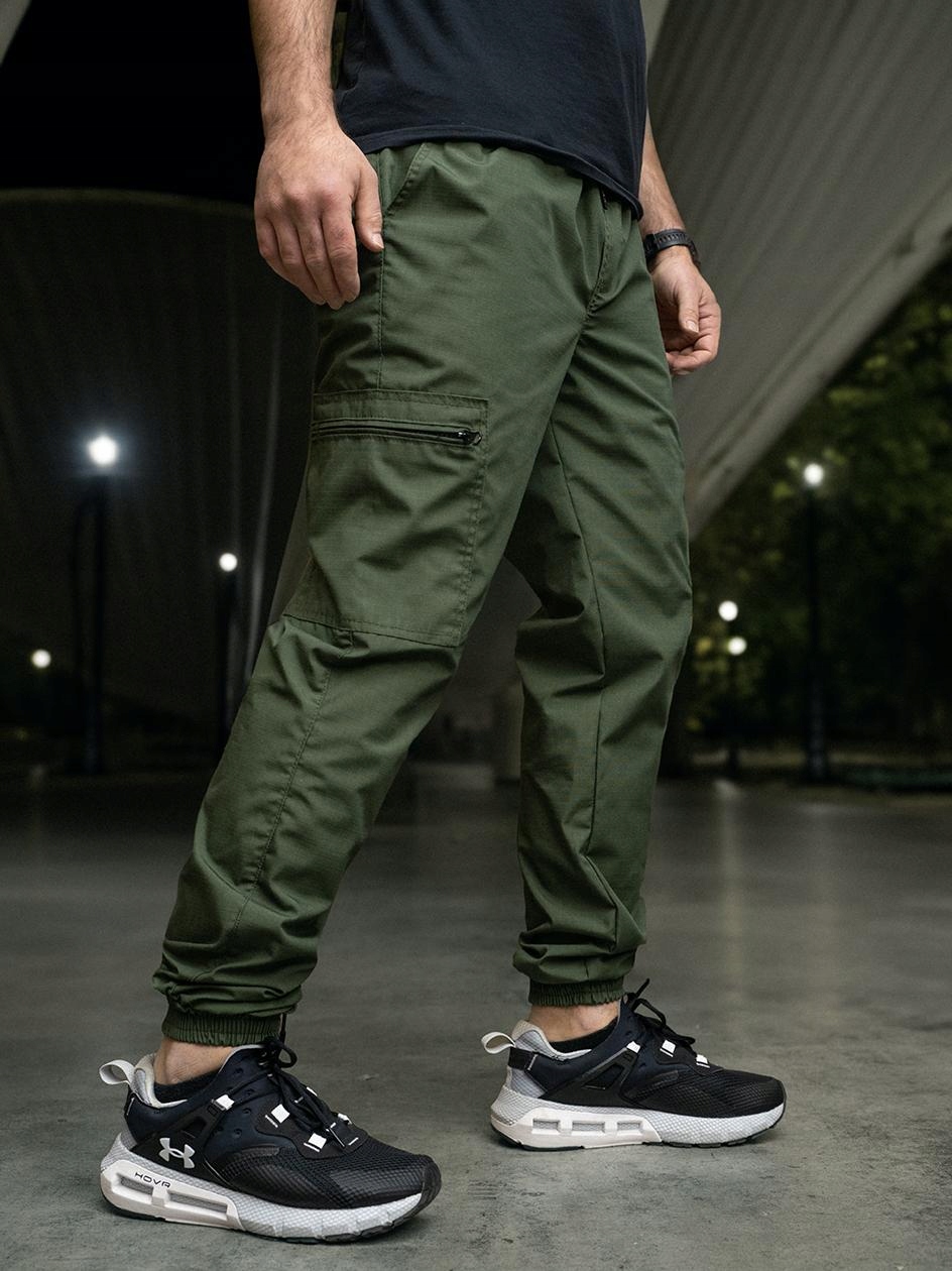 Joggerové Kalhoty Jigga Wear Kapsáče Cargo Ripstop Olive vel. XXL