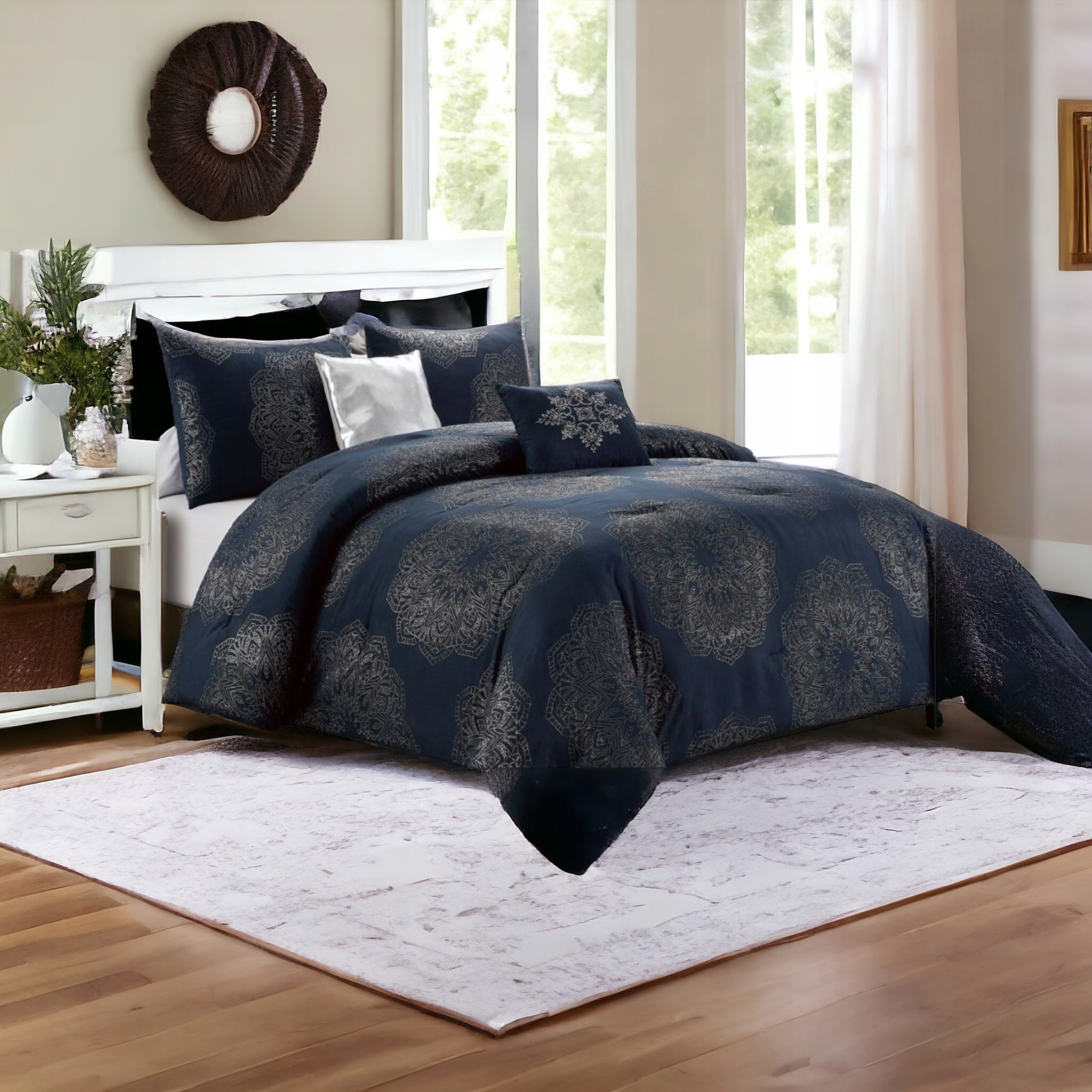 Posteľná bielizeň prikrývka Navy Blue 5 Tgl. Y719