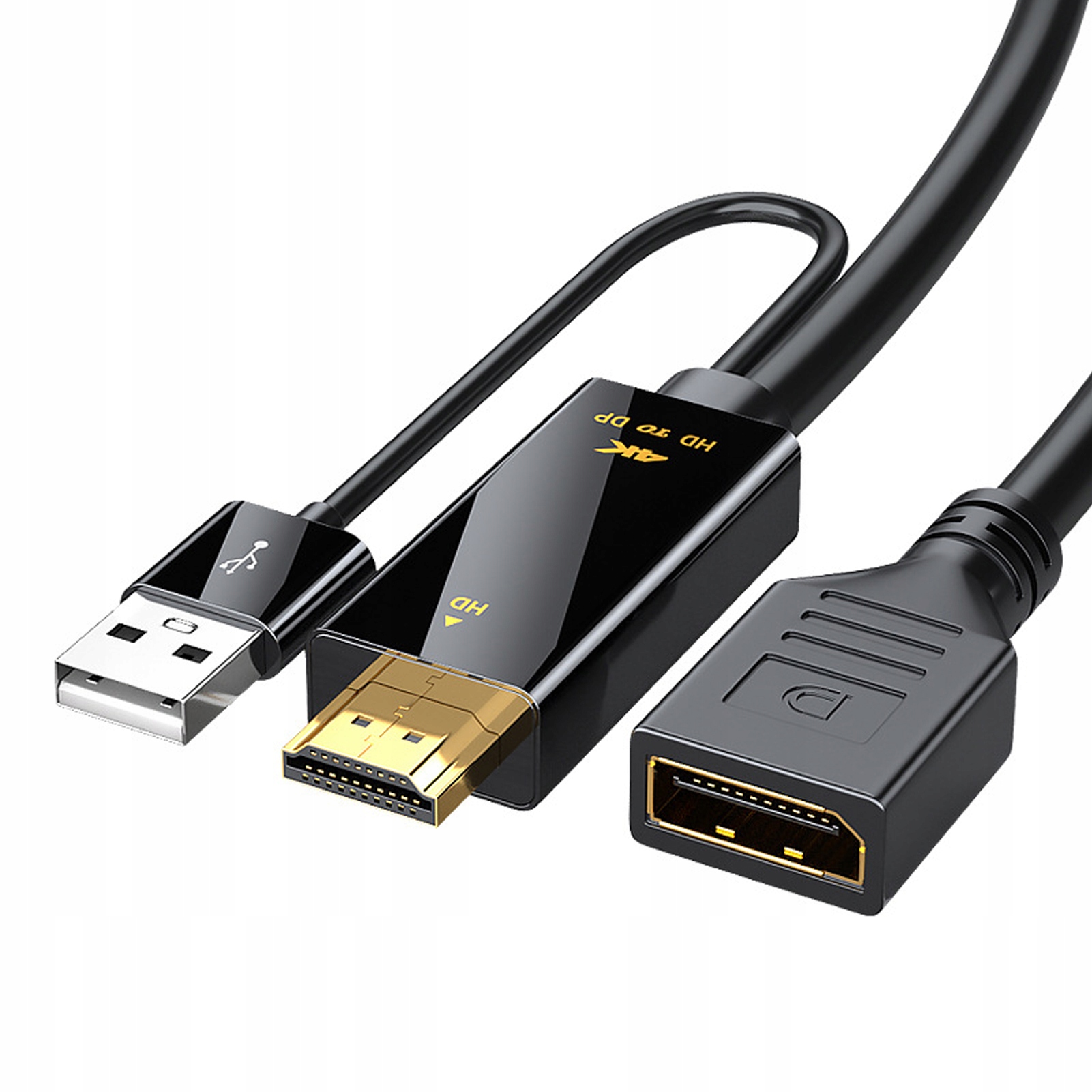 KONWERTER Z HDMI NA DISPLAYPORT PRZEWÓD 4K 60HZ DP ADAPTER